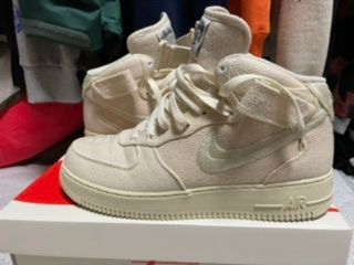 Stussy × Nike Air Force 1 Mid "Fossil Stone"