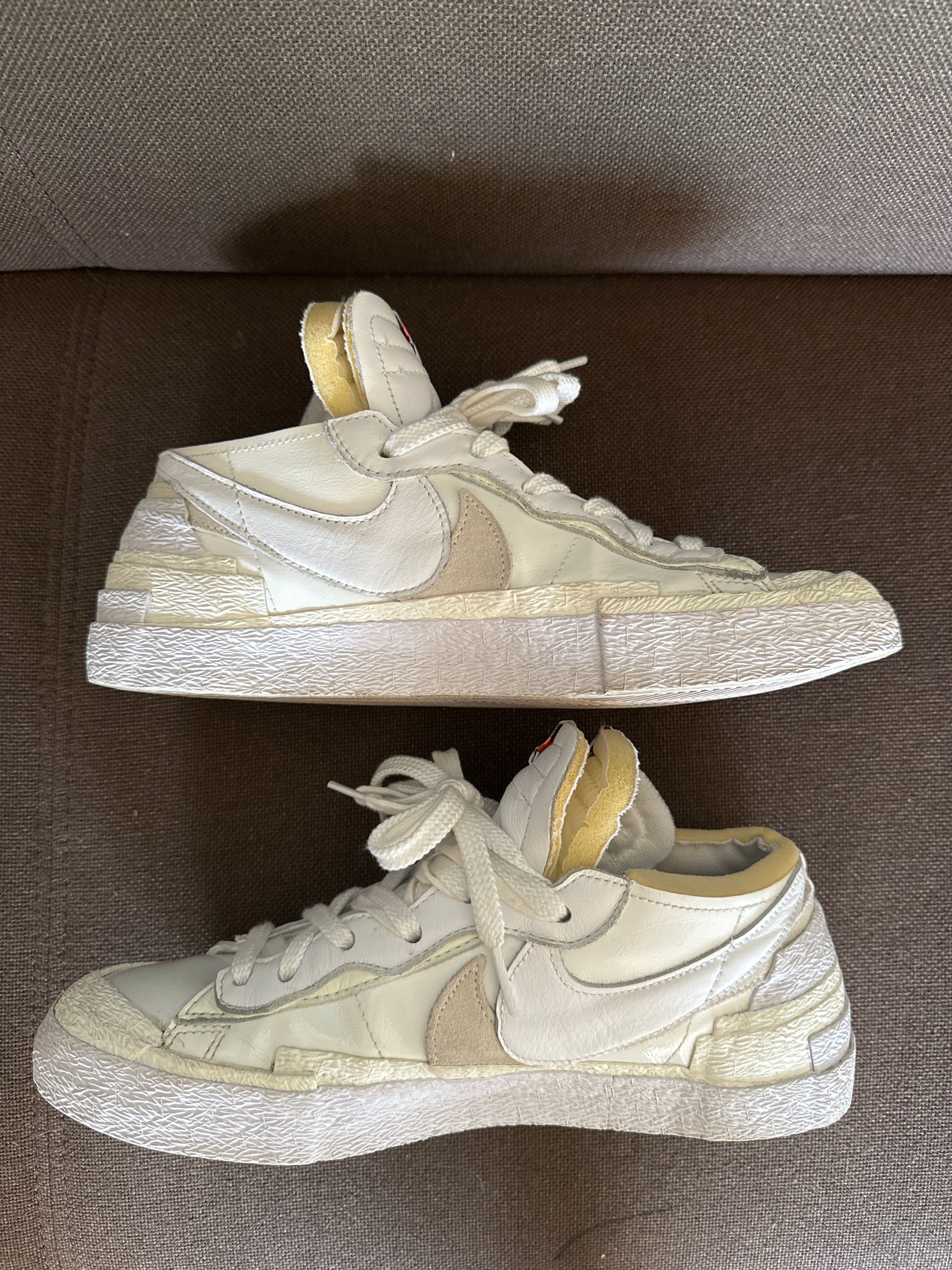 sacai × Nike Blazer Low "White Patent Leather"