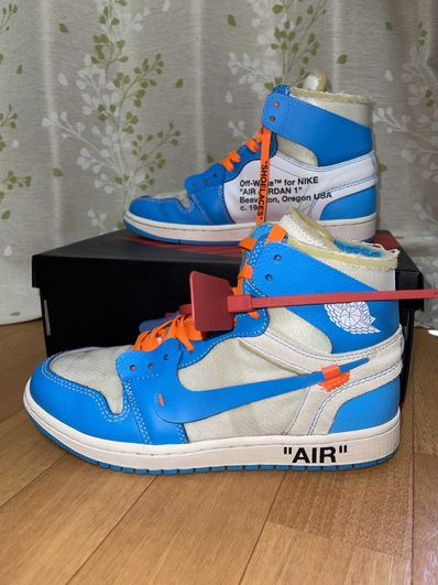 Off-White × Nike Air Jordan 1 High UNC "White/Dark Powder Blue"