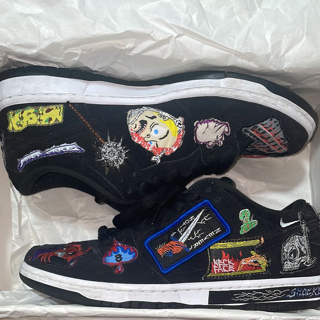 Neck face × Nike SB Dunk Low "Black/White/Multi Color"