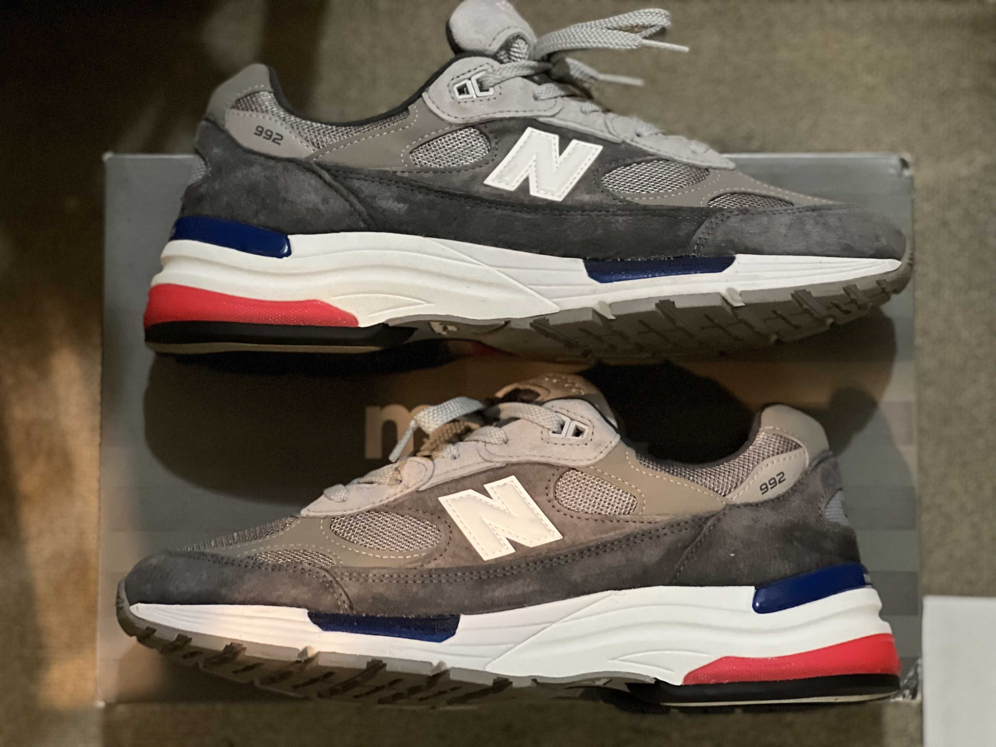 New Balance 992 "GRAY/BLUE/RED"