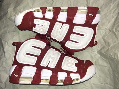 Supreme × Nike Air More Uptempo "White/Red"