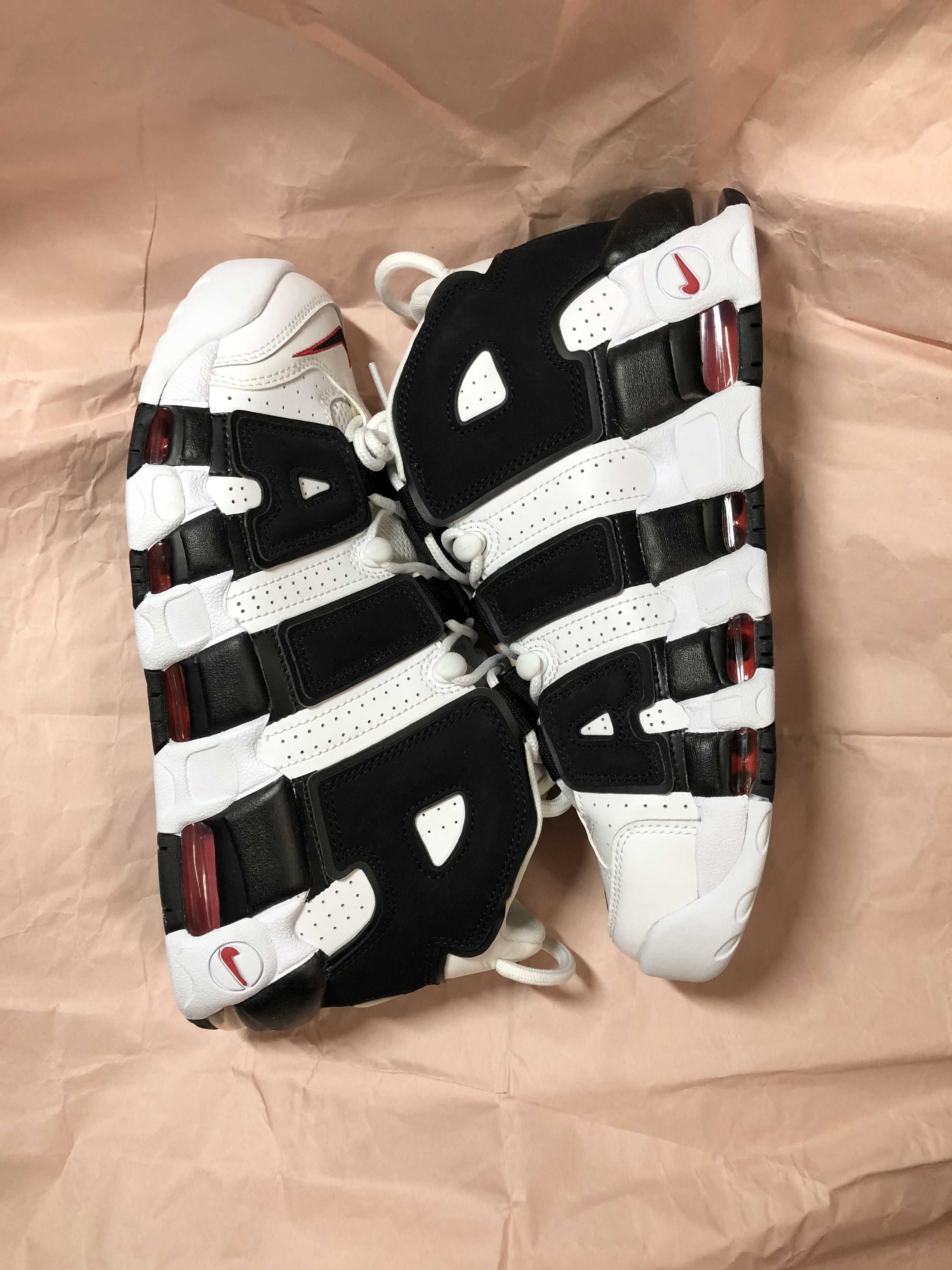 NIKE AIR MORE UPTEMPO "WHITE/BLACK/UNIVERSITY RED"(2020)