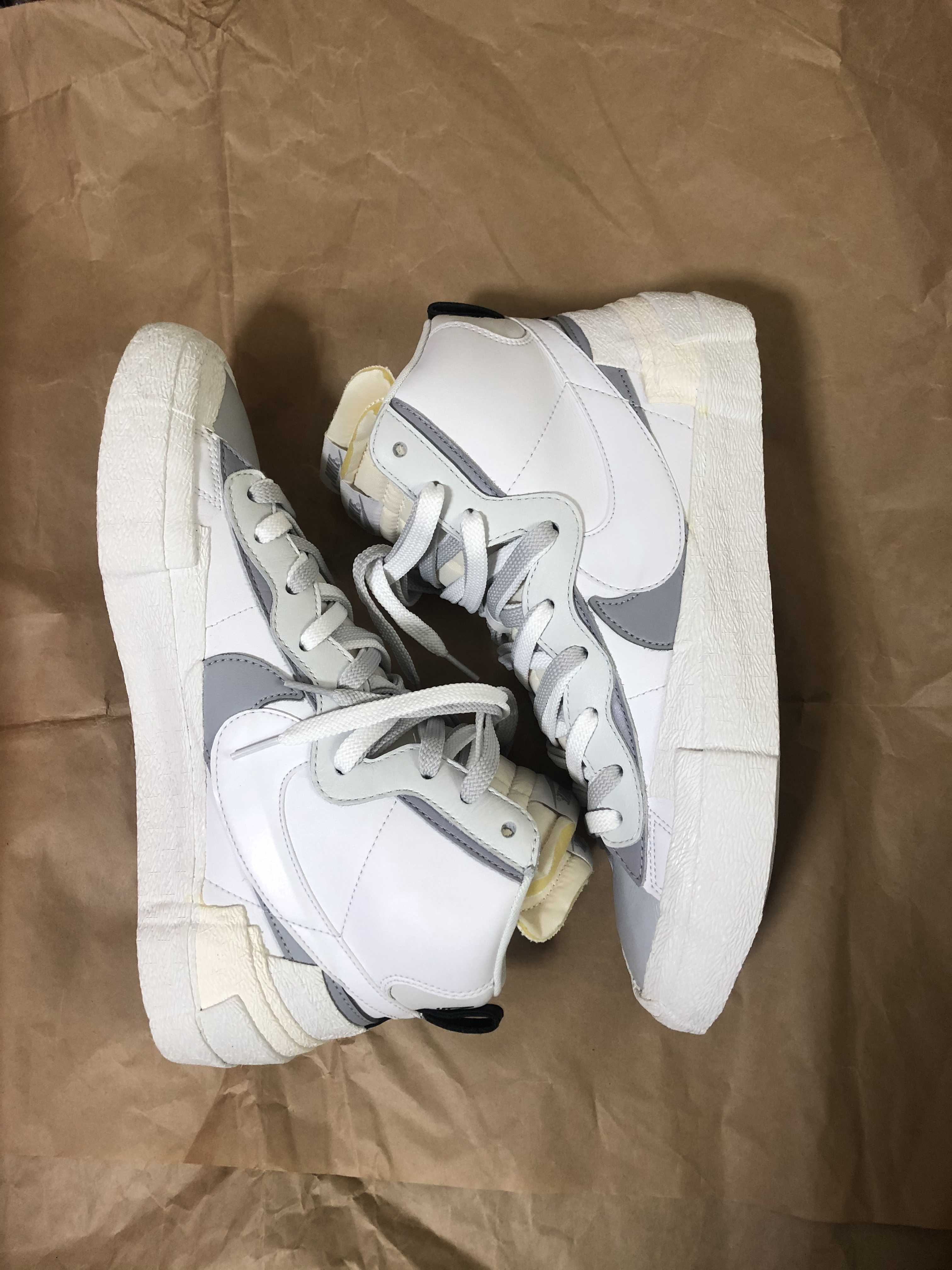 sacai × NIKE BLAZER MID "WHITE/WOLF GREY"
