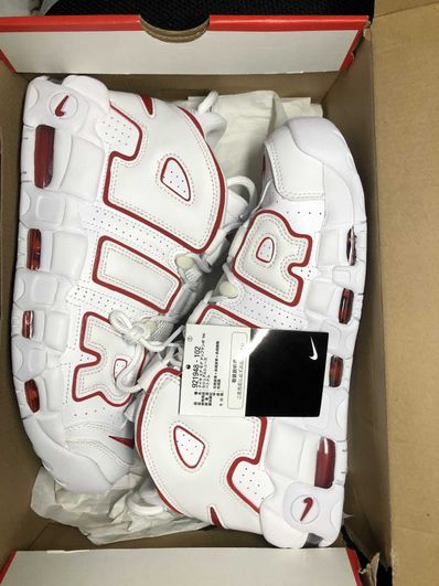 NIKE AIR MORE UPTEMPO "WHITE/VARSITY RED" (2021)