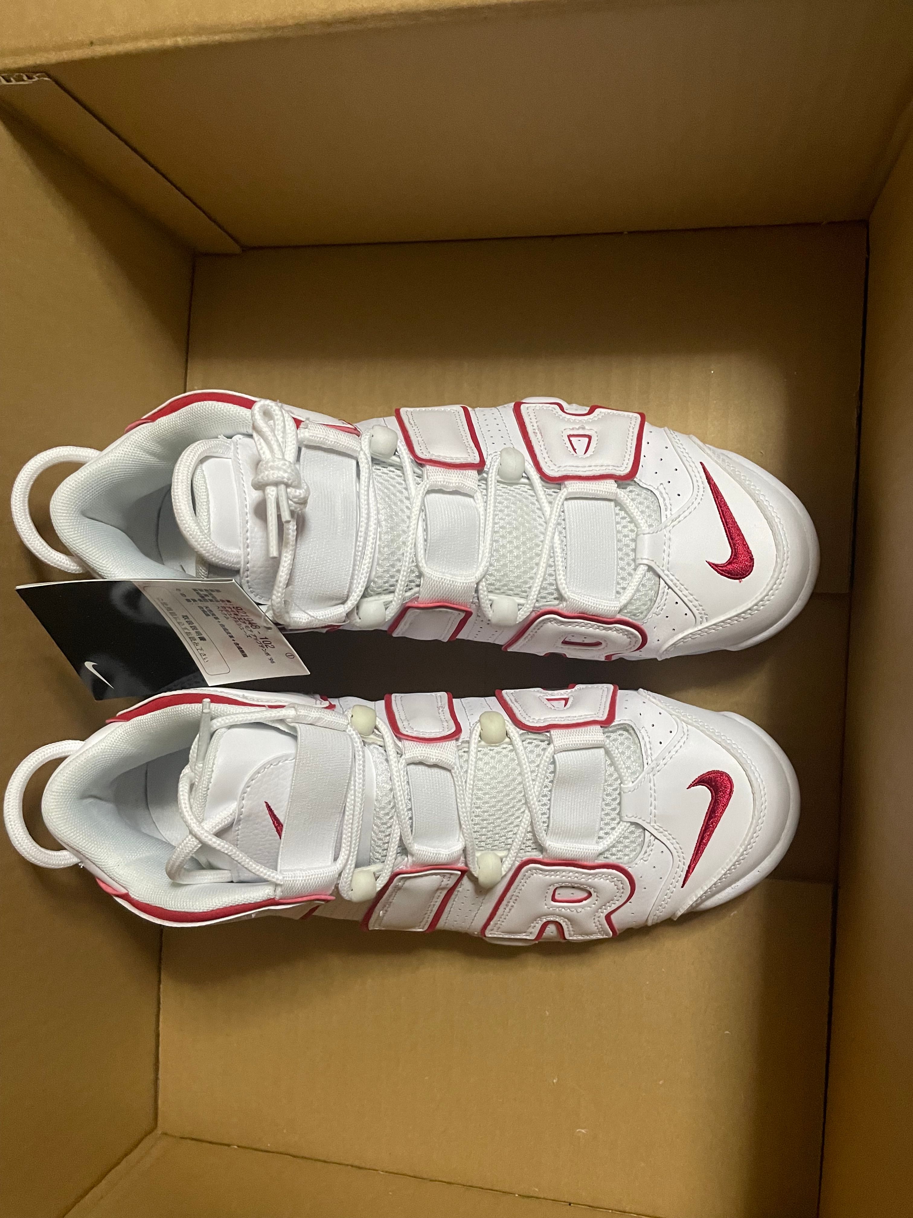 NIKE AIR MORE UPTEMPO "WHITE/VARSITY RED" (2021)