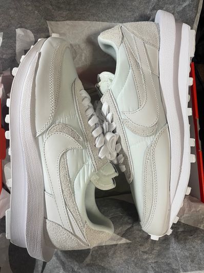 sacai × Nike LDV Waffle "Triple White"