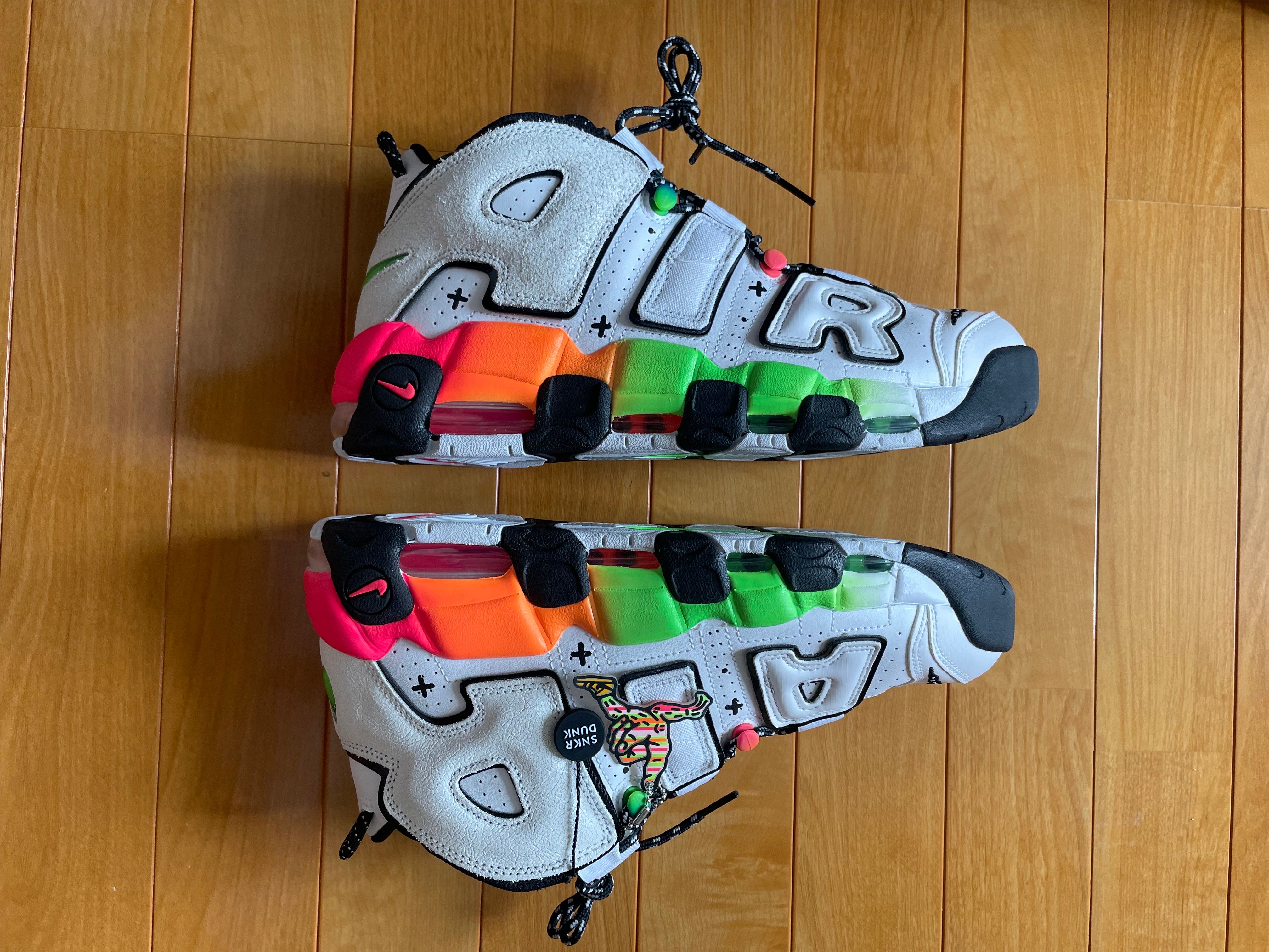 Nike Air More Uptempo 96 Ghost "White/Blue/Orange Green"