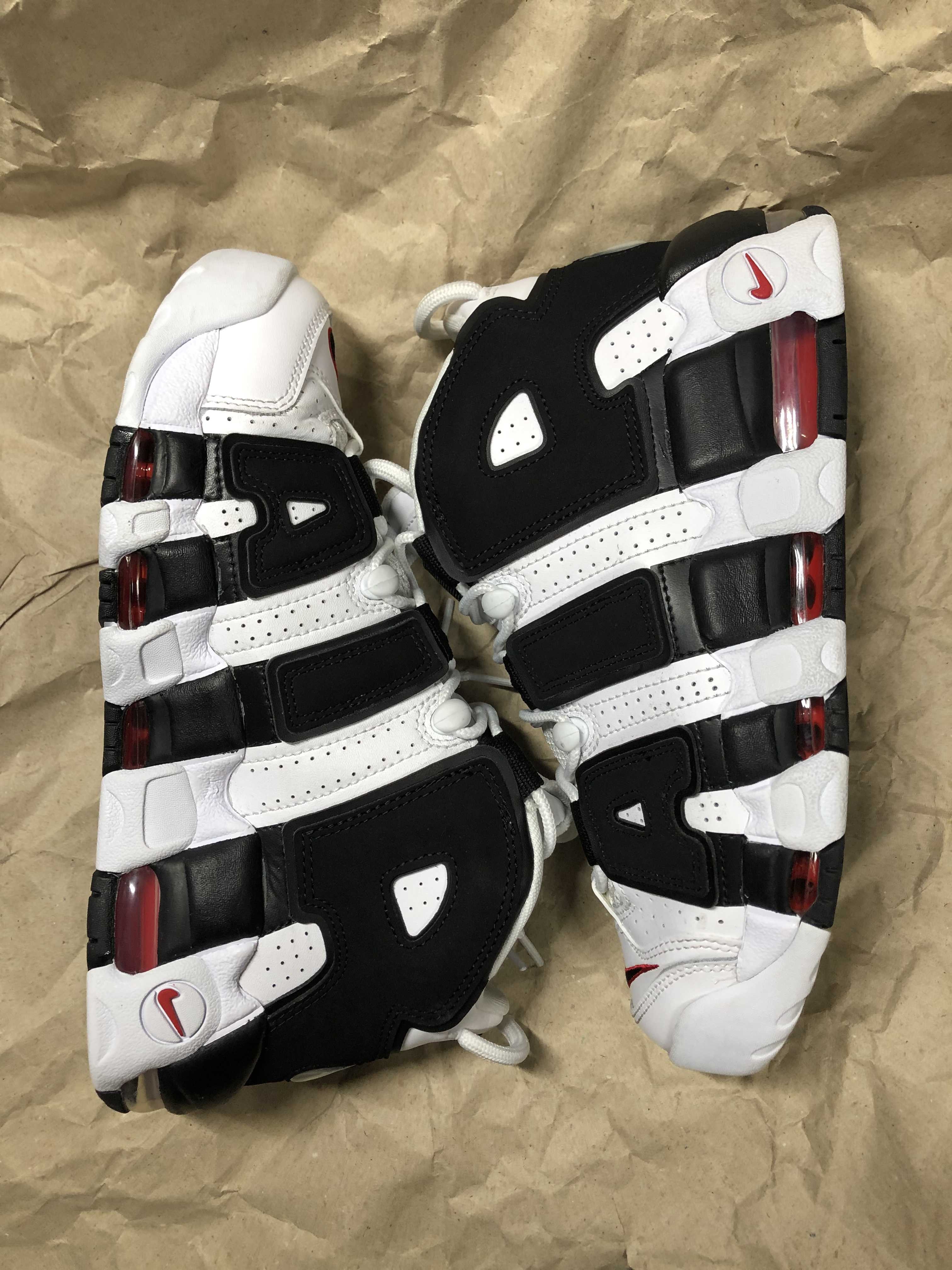 NIKE AIR MORE UPTEMPO "WHITE/BLACK/UNIVERSITY RED"(2020)