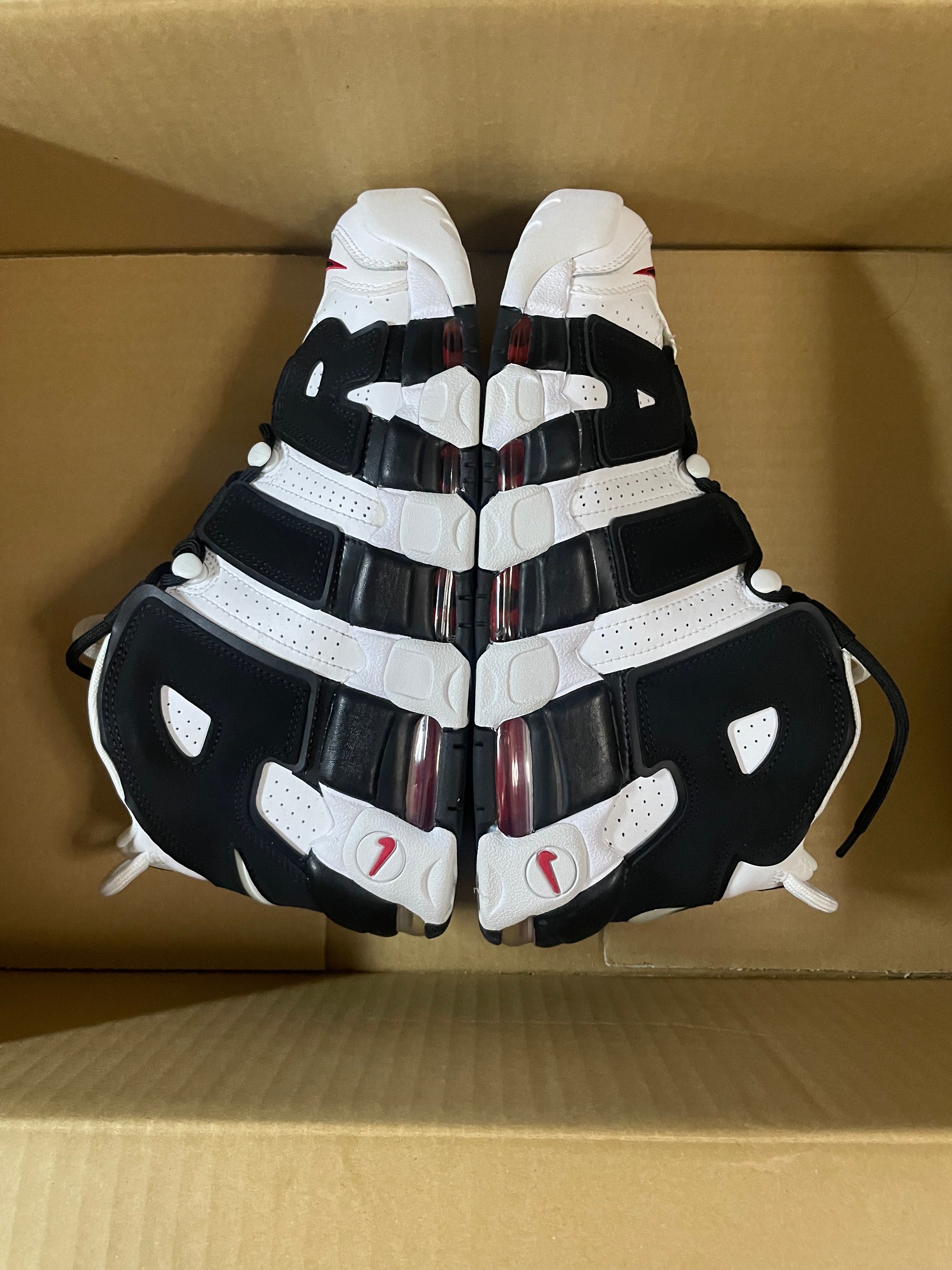 NIKE AIR MORE UPTEMPO "WHITE/BLACK/UNIVERSITY RED"(2020)