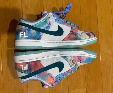 Futura × Nike SB Dunk Low "White and Geode Teal"