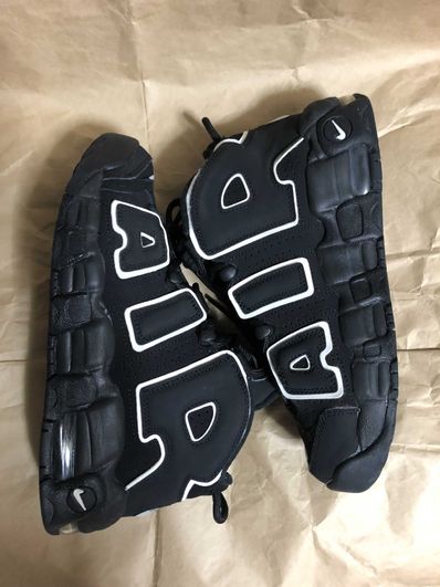 NIKE AIR MORE UPTEMPO GS "BLACK/WHITE"(2020)
