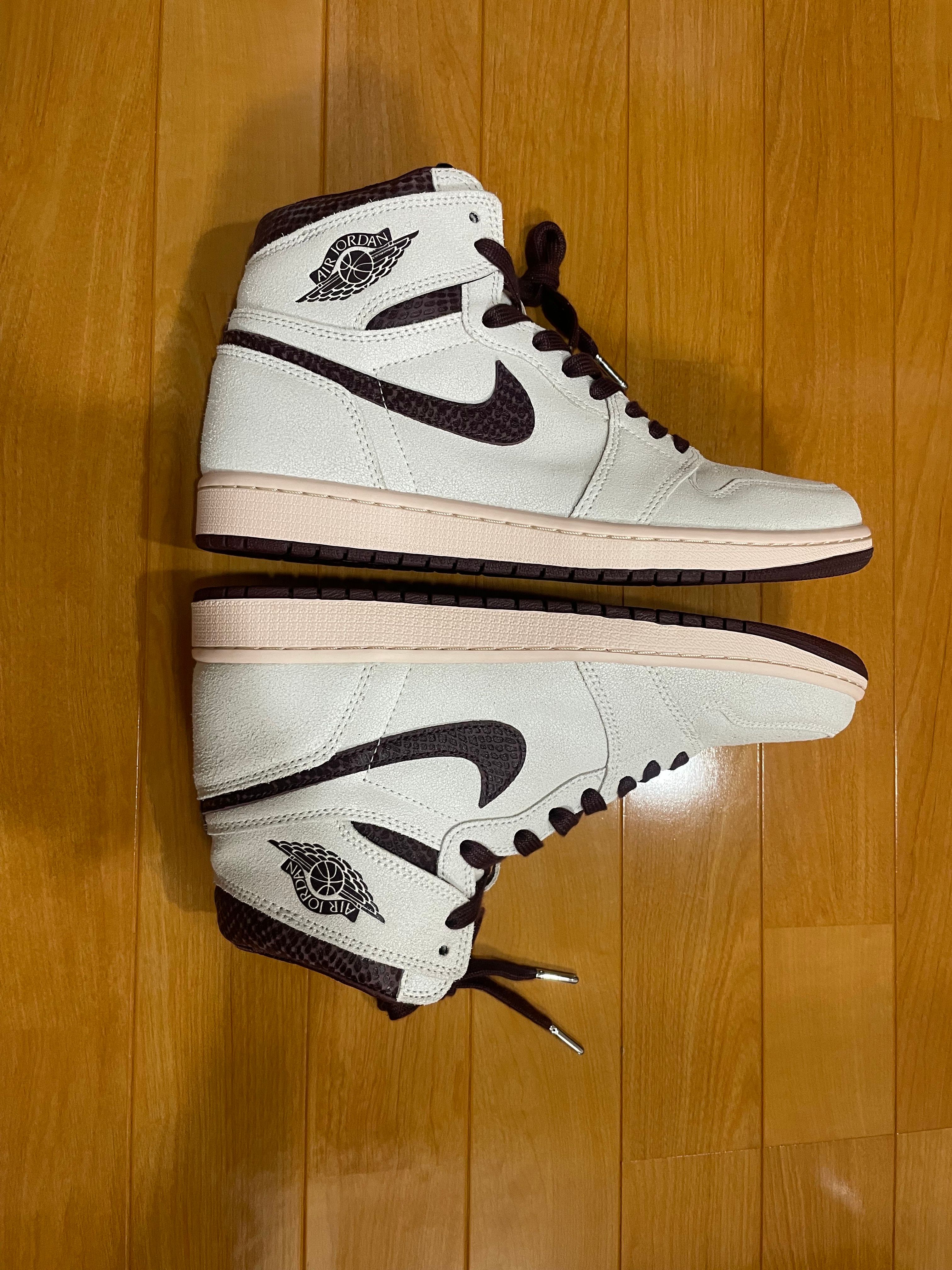 A Ma Maniere × Nike Air Jordan 1 Retro High OG "Sail and Burgundy"