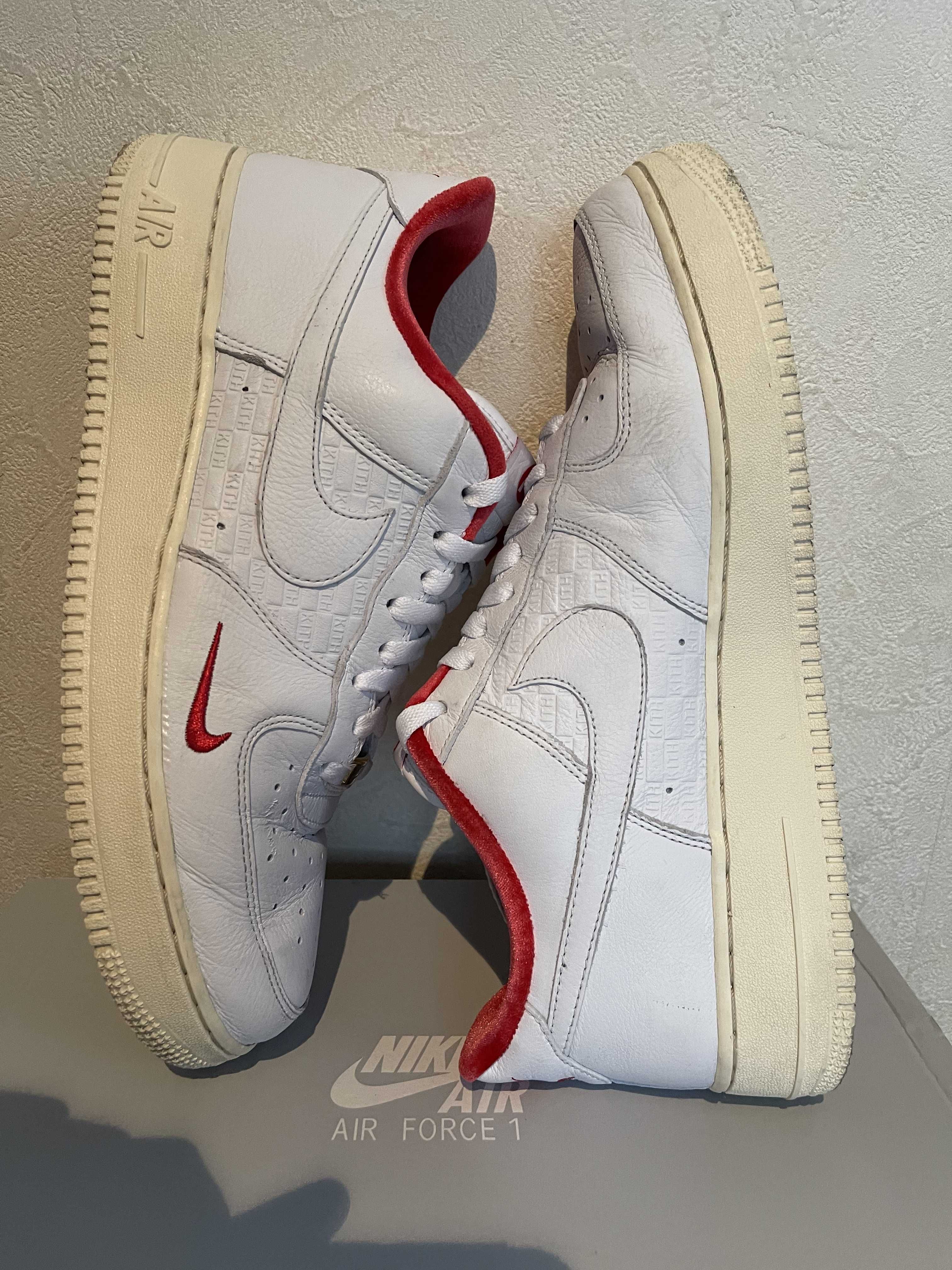 KITH × Nike Air Force 1 Low "White/Red"
