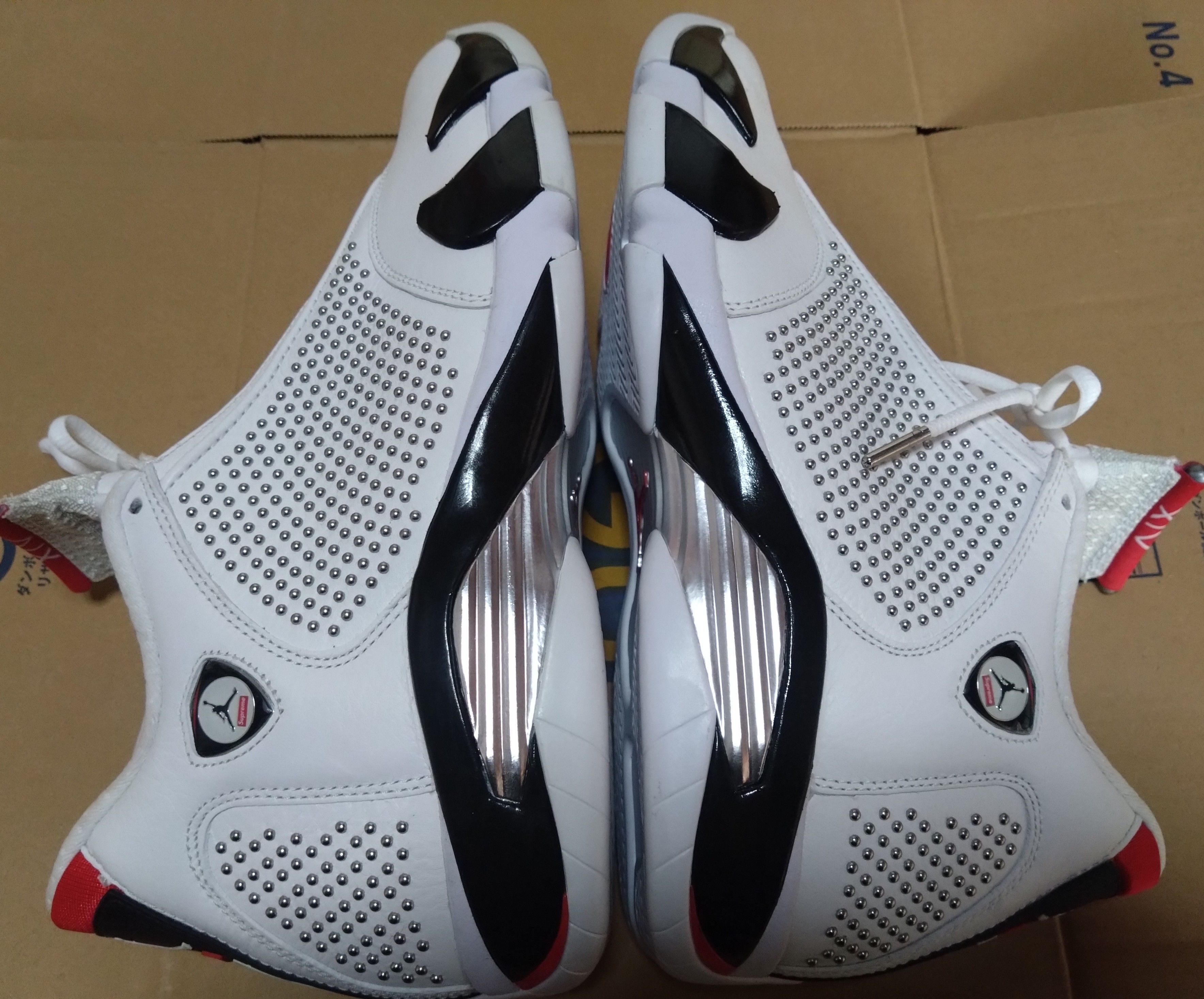 Supreme × Nike Air Jordan 14 Retro "White/University Red"
