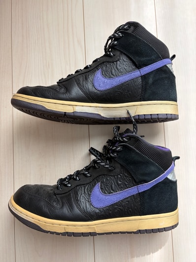 Stussy × Nike Dunk High World Tour LA "Black/Vars Purple"