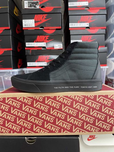 NEIGHBORHOOD × VANS NHVN . COMFYCUSH SK8-HI CL-SHOES "BLACK/GREEN"