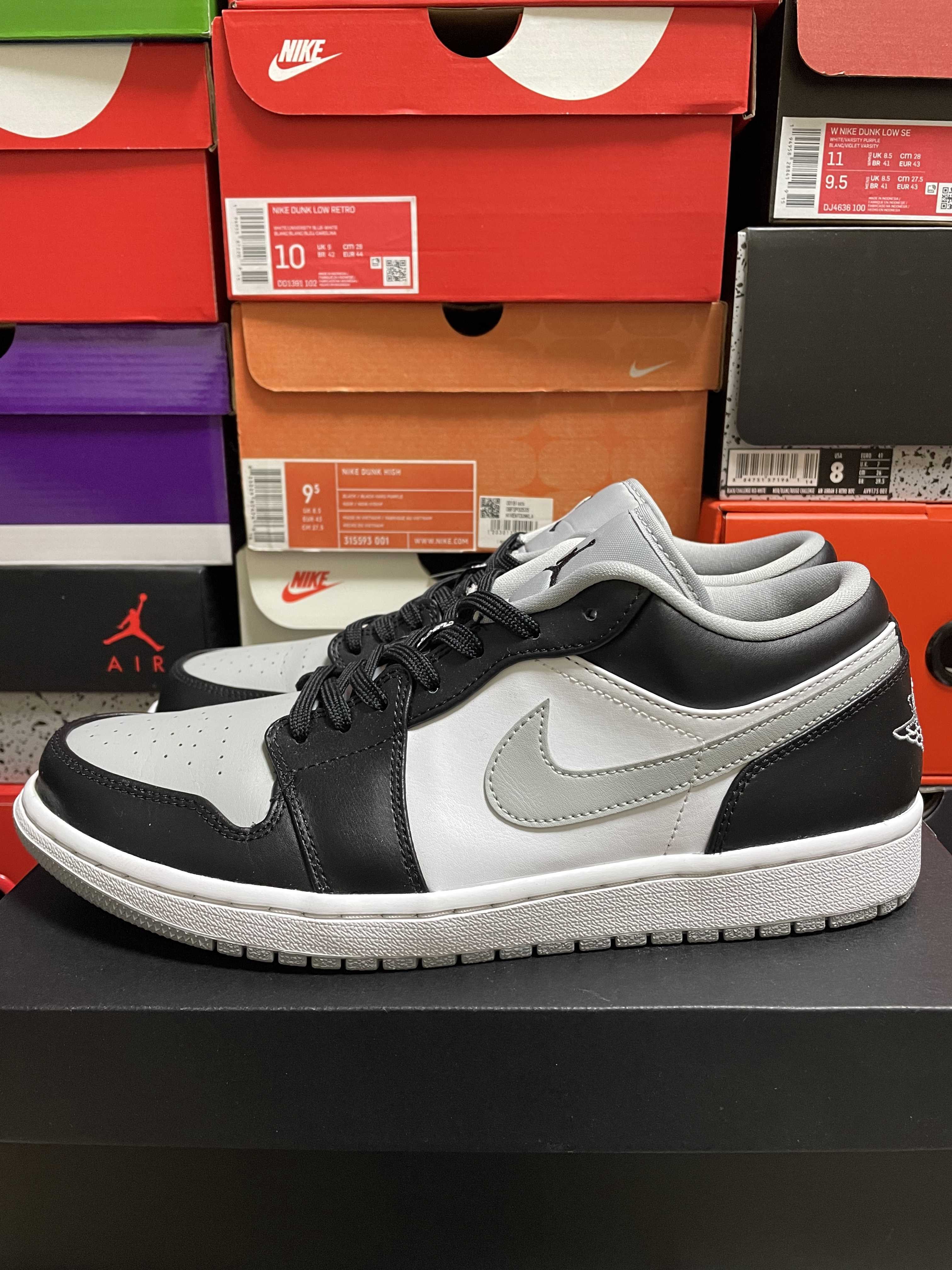NIKE AIR JORDAN 1 LOW "BLACK/LIGHT SMOKE GREY"
