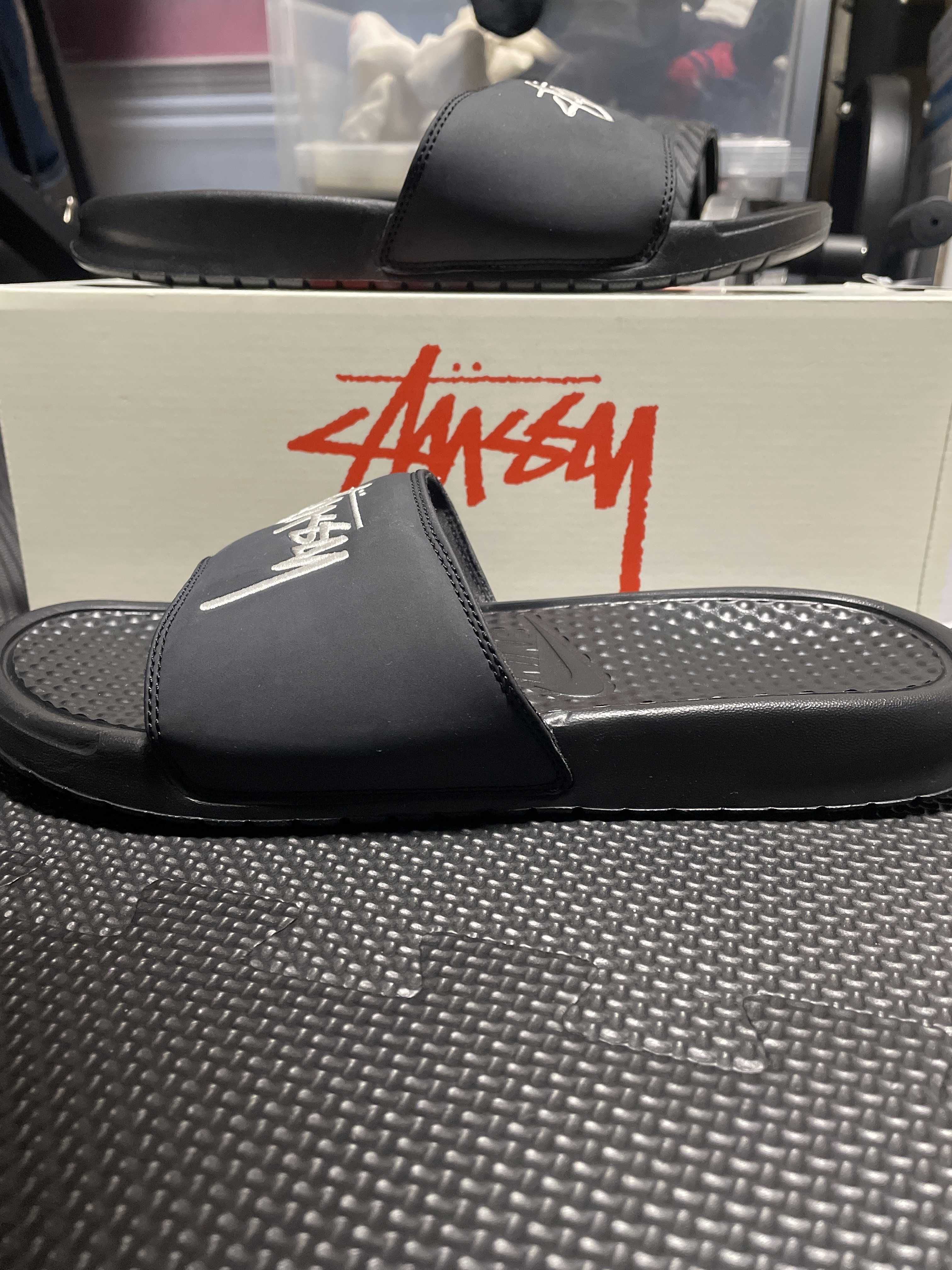 Stussy × Nike Benassi Slide "Off Noir" (CW2787-001)