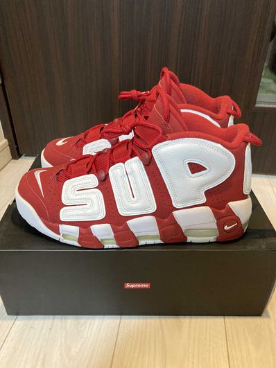 Supreme × Nike Air More Uptempo "White/Red"