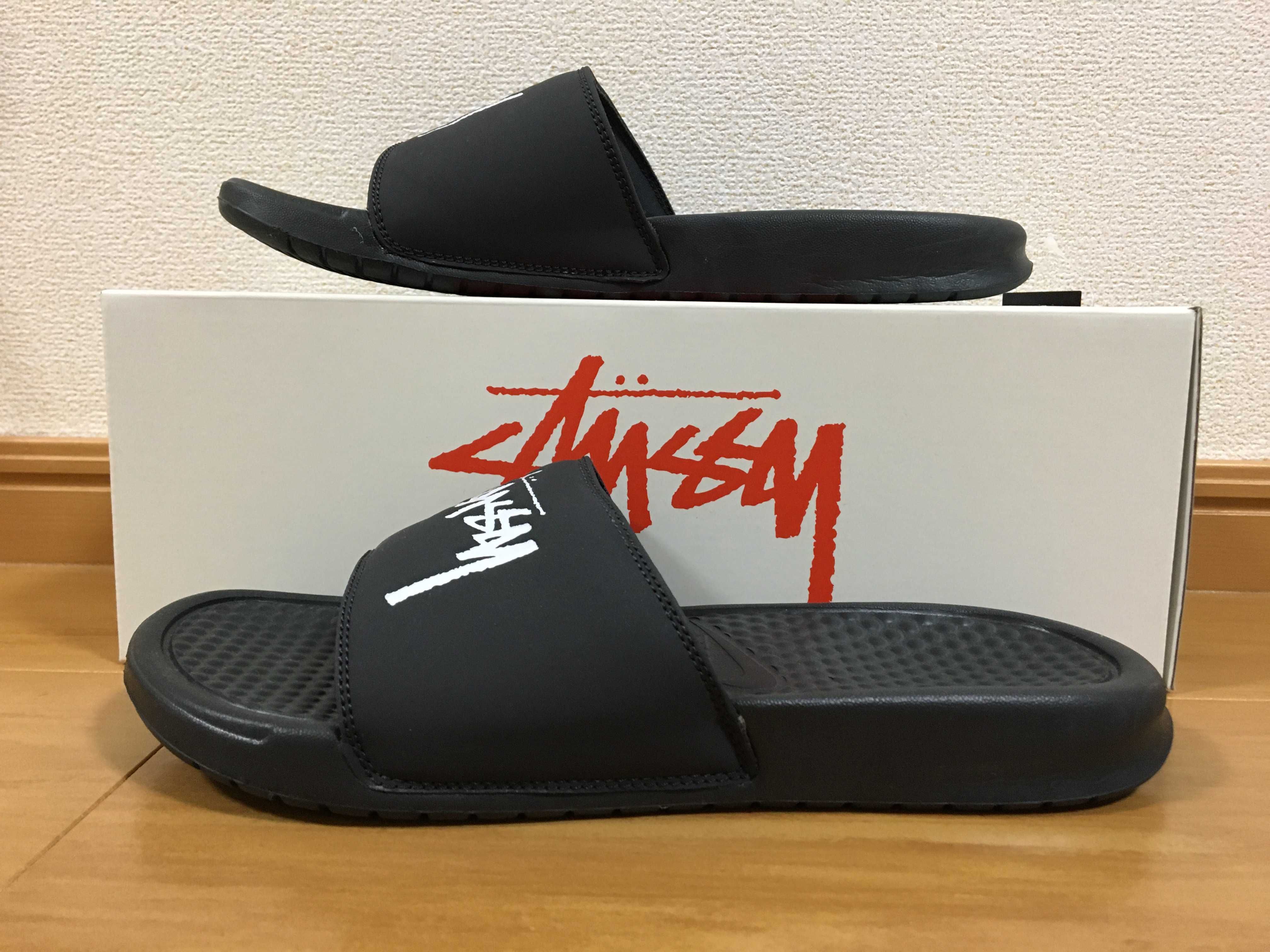 Stussy × Nike Benassi Slide "Off Noir" (CW2787-001)