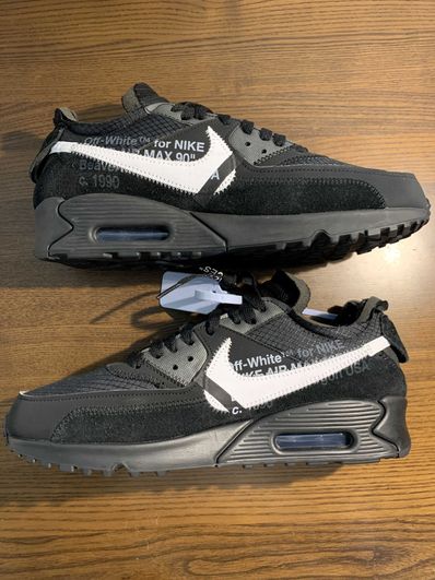 Off-White × Nike Air Max 90 "Black/Black-Cone-White"