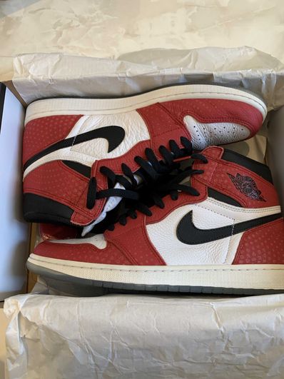 Spiderman × Nike Air Jordan 1 Origin Story "Gym Red/White/Photo Blue/Black"