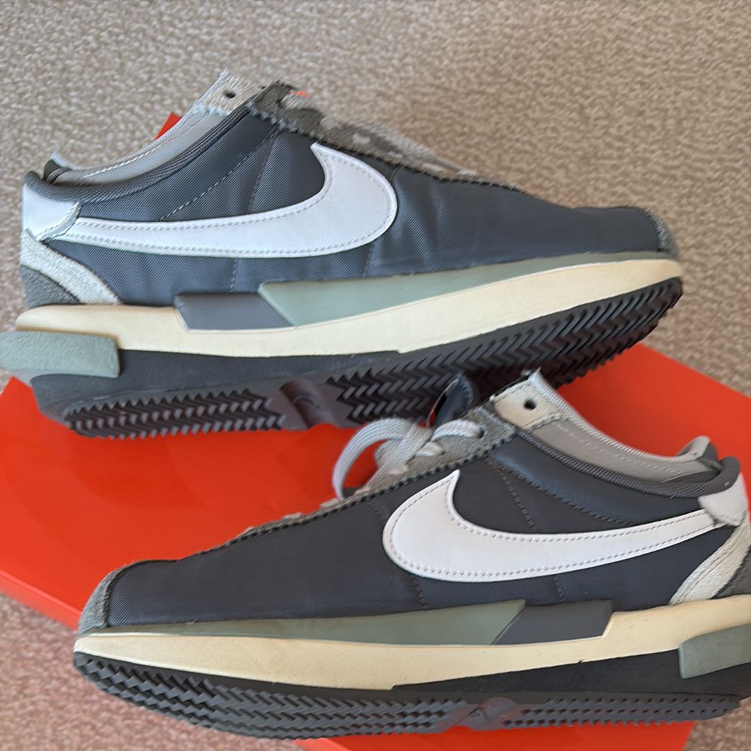 sacai × Nike Zoom Cortez "Iron Grey"