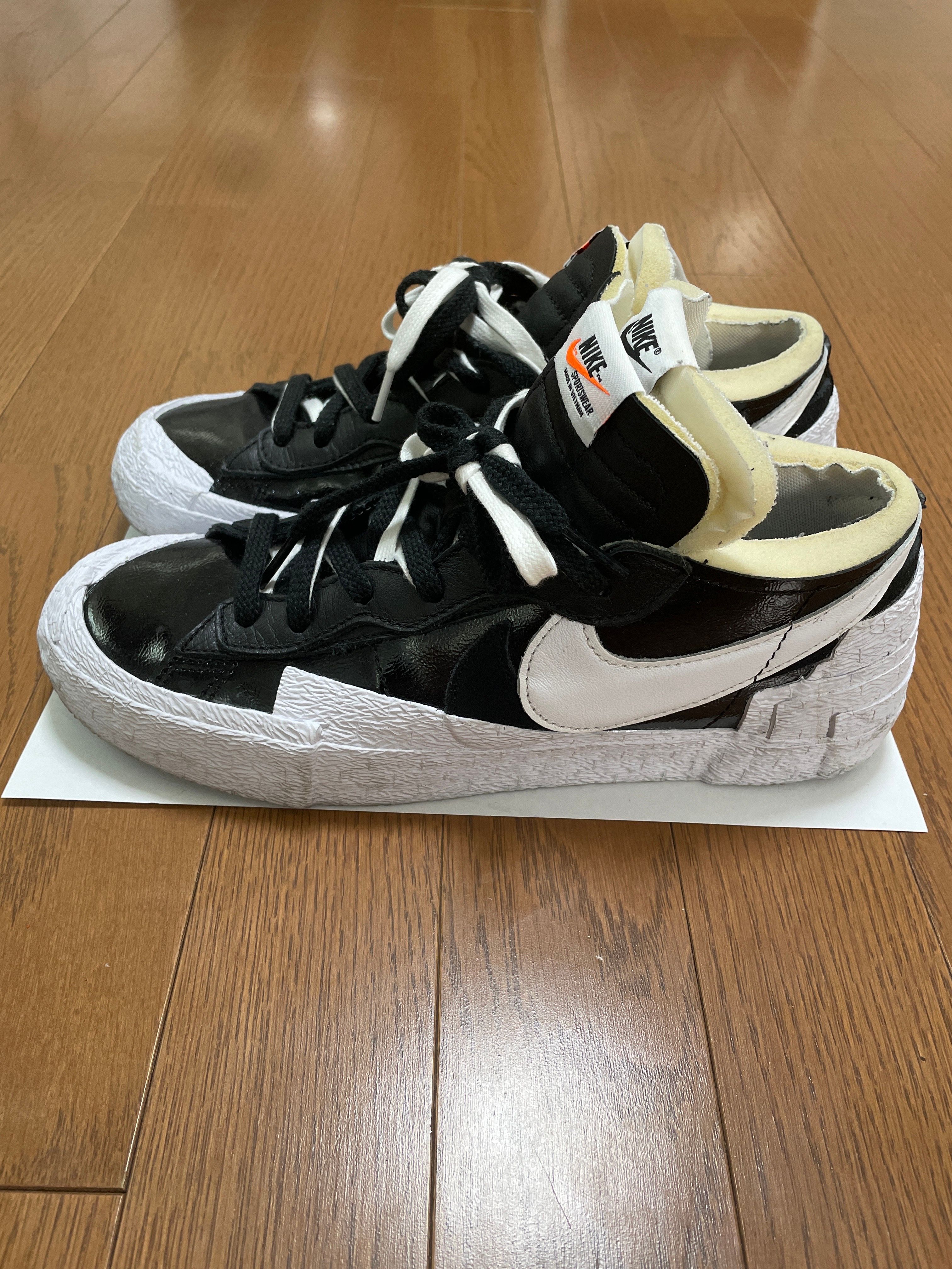 sacai × Nike Blazer Low "Black Patent Leather"