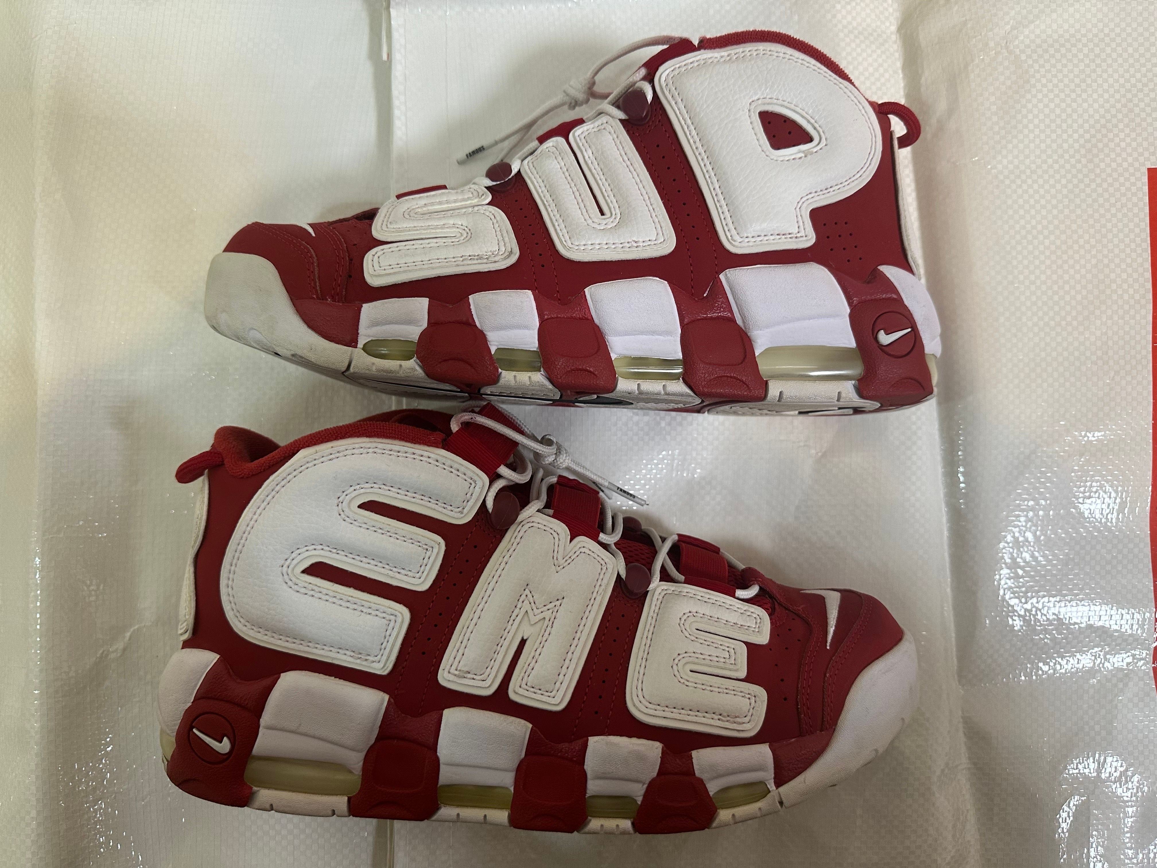 Supreme × Nike Air More Uptempo "White/Red"
