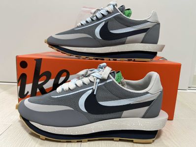 CLOT × Sacai × Nike LD Waffle "Grey Obsidian/Cool Grey"
