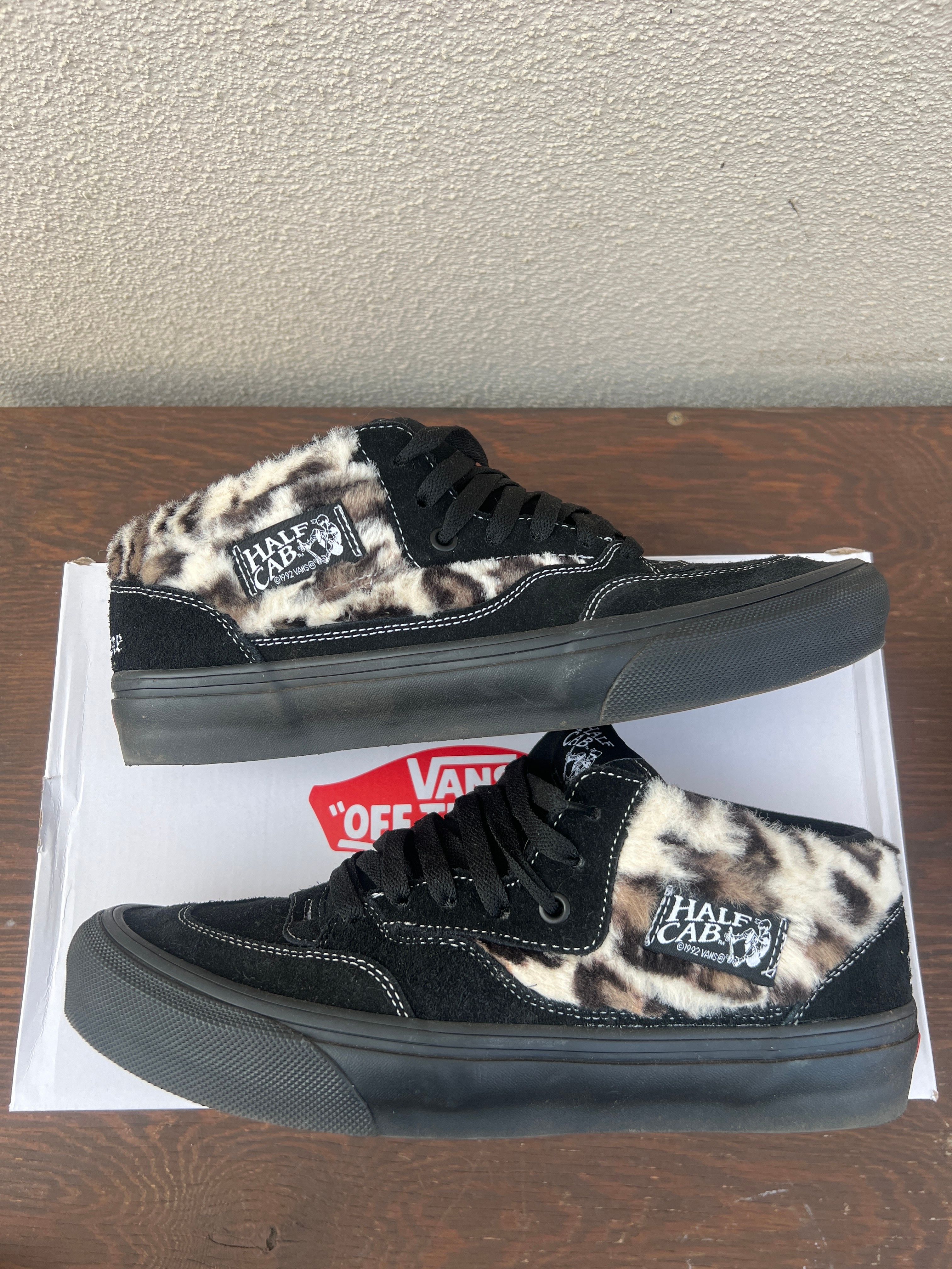 Supreme × Vans Leopard Half Cab "Black"