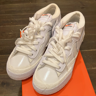 sacai × Nike Blazer Low "White Patent Leather"