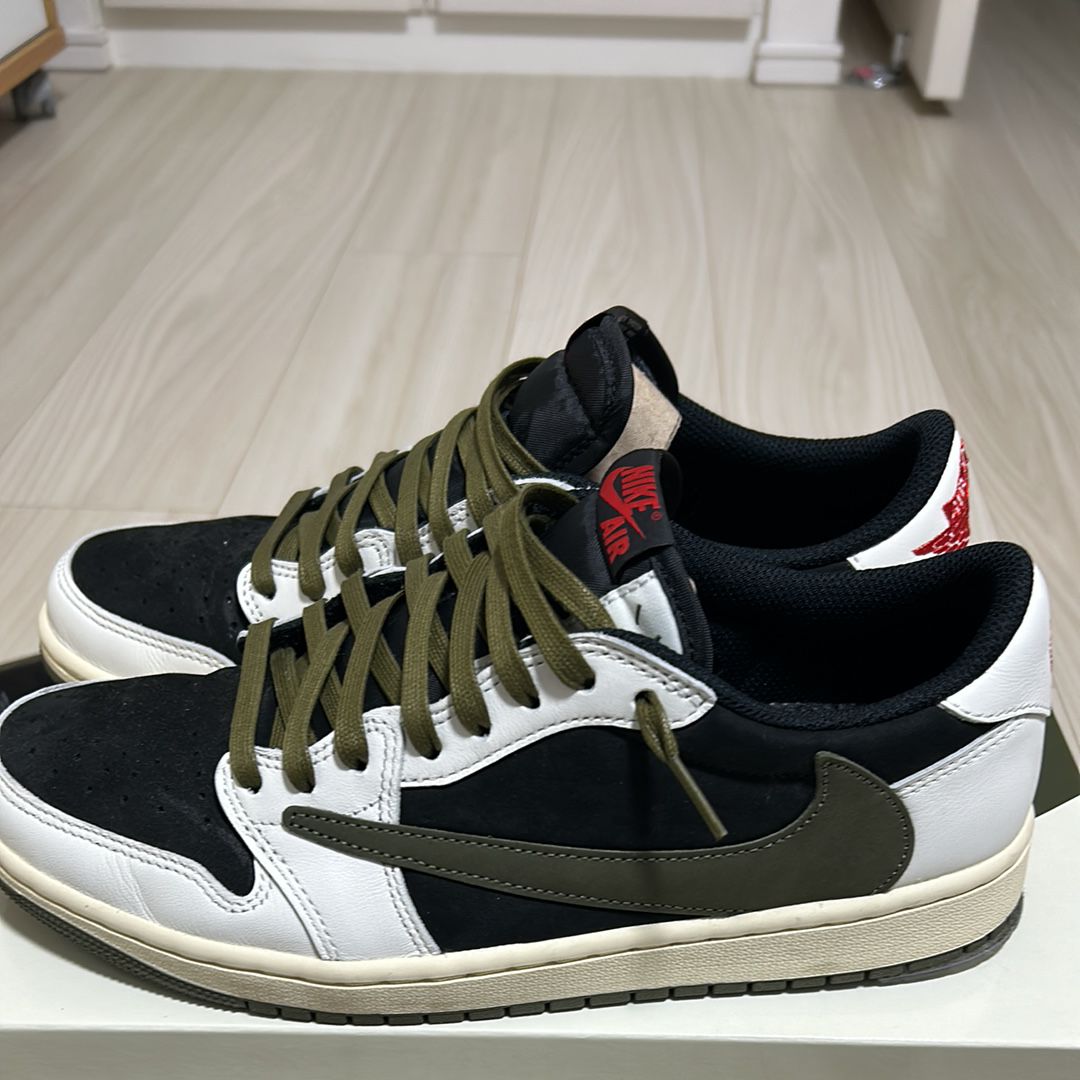 Travis Scott × Nike Women's Air Jordan 1 Low OG "Medium Olive"