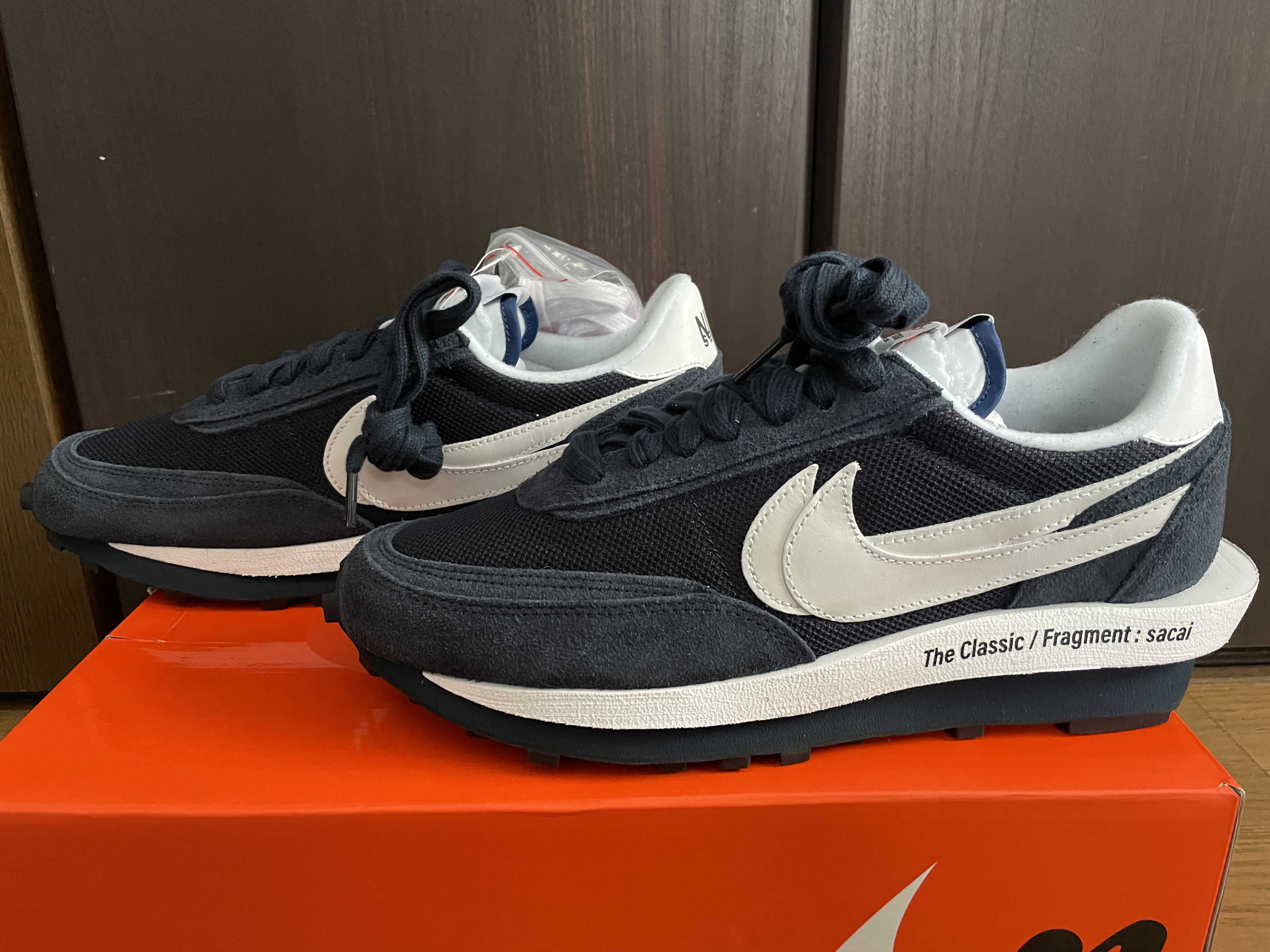 Fragment × sacai × Nike LD Waffle "Blackended Blue"