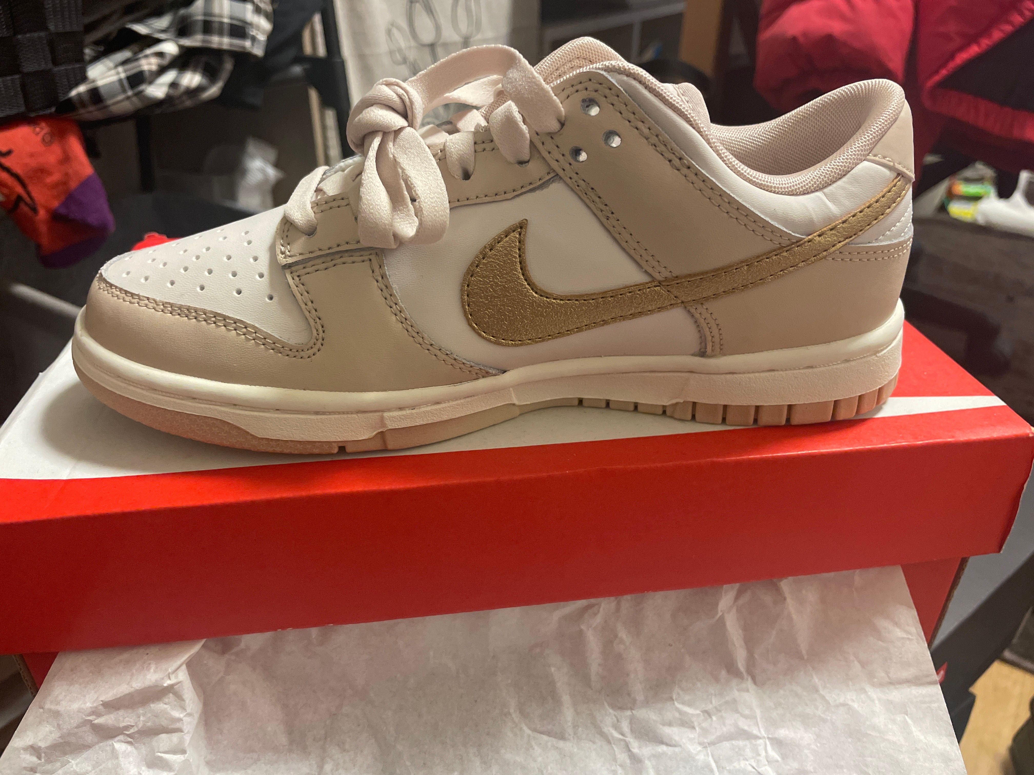 Nike Women's Dunk Low "Gold Swoosh"