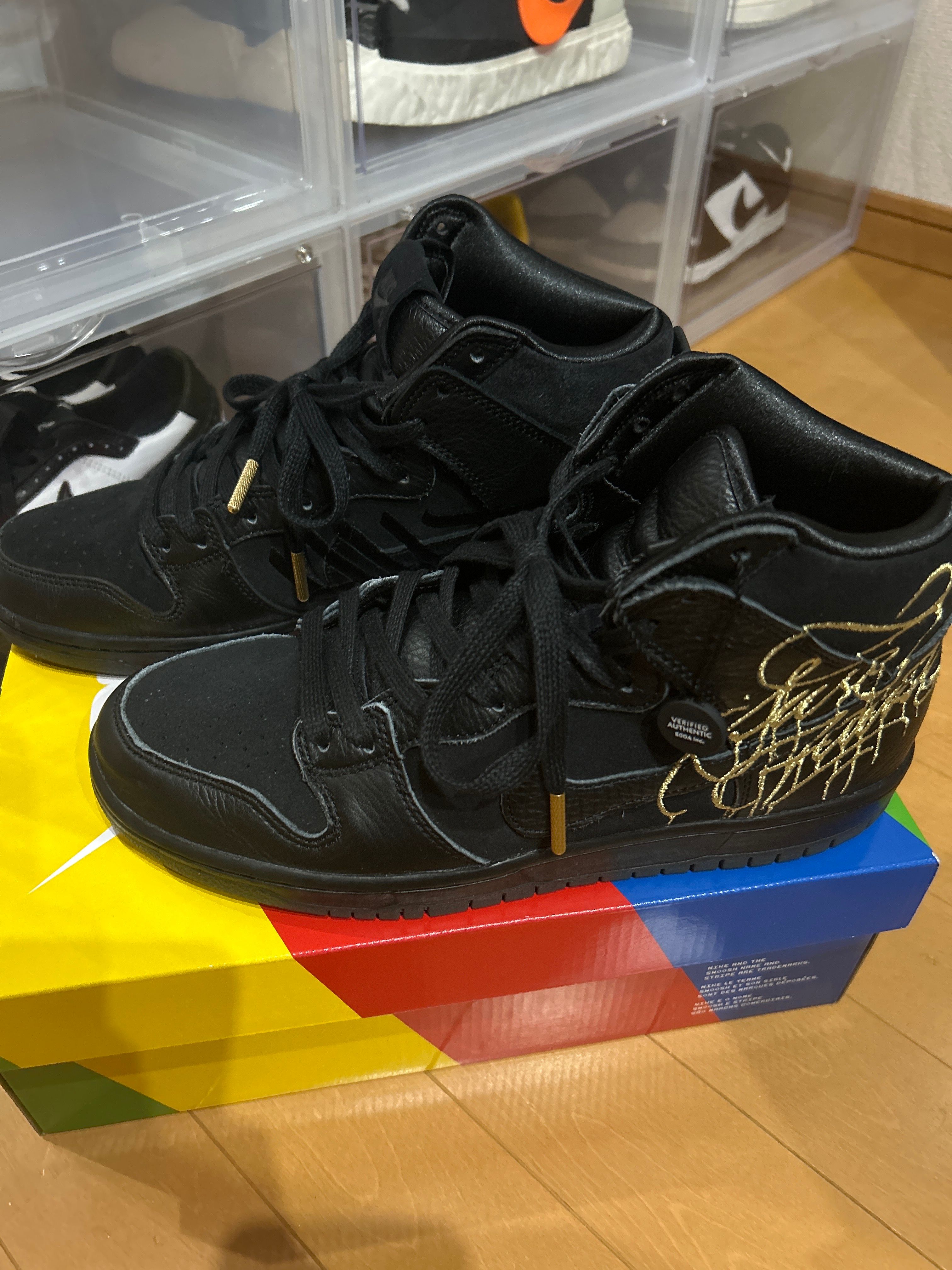 Faust × Nike SB Dunk High "Black and Metallic Gold"