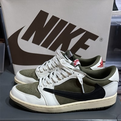 Travis Scott × Nike Air Jordan 1 Low OG SP "Reverse Olive"