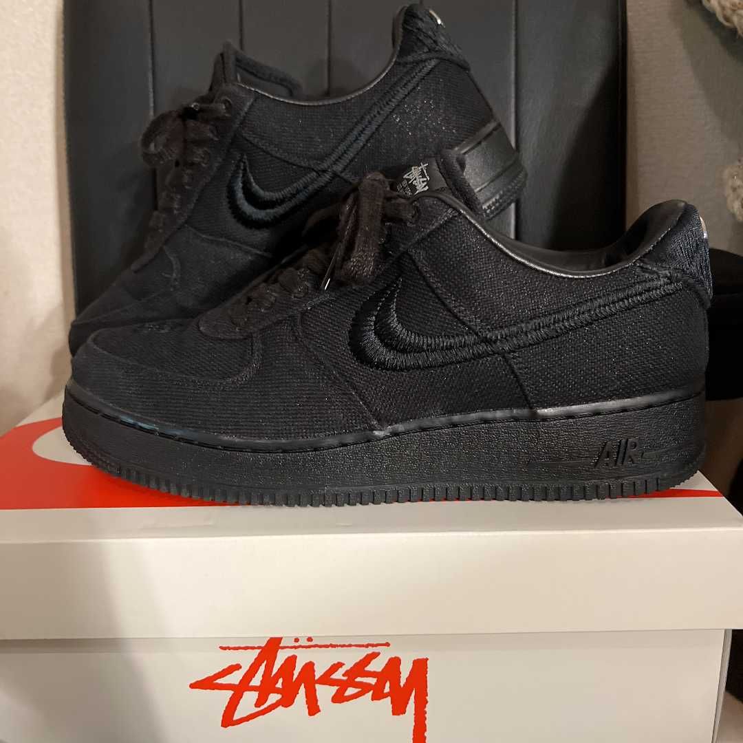 Stussy × Nike Air Force 1 Low "Triple Black"