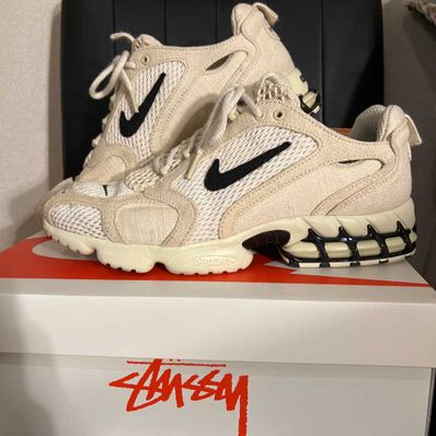 Stussy × Nike Air Zoom Spiridon CG 2 "Fossil/Black"