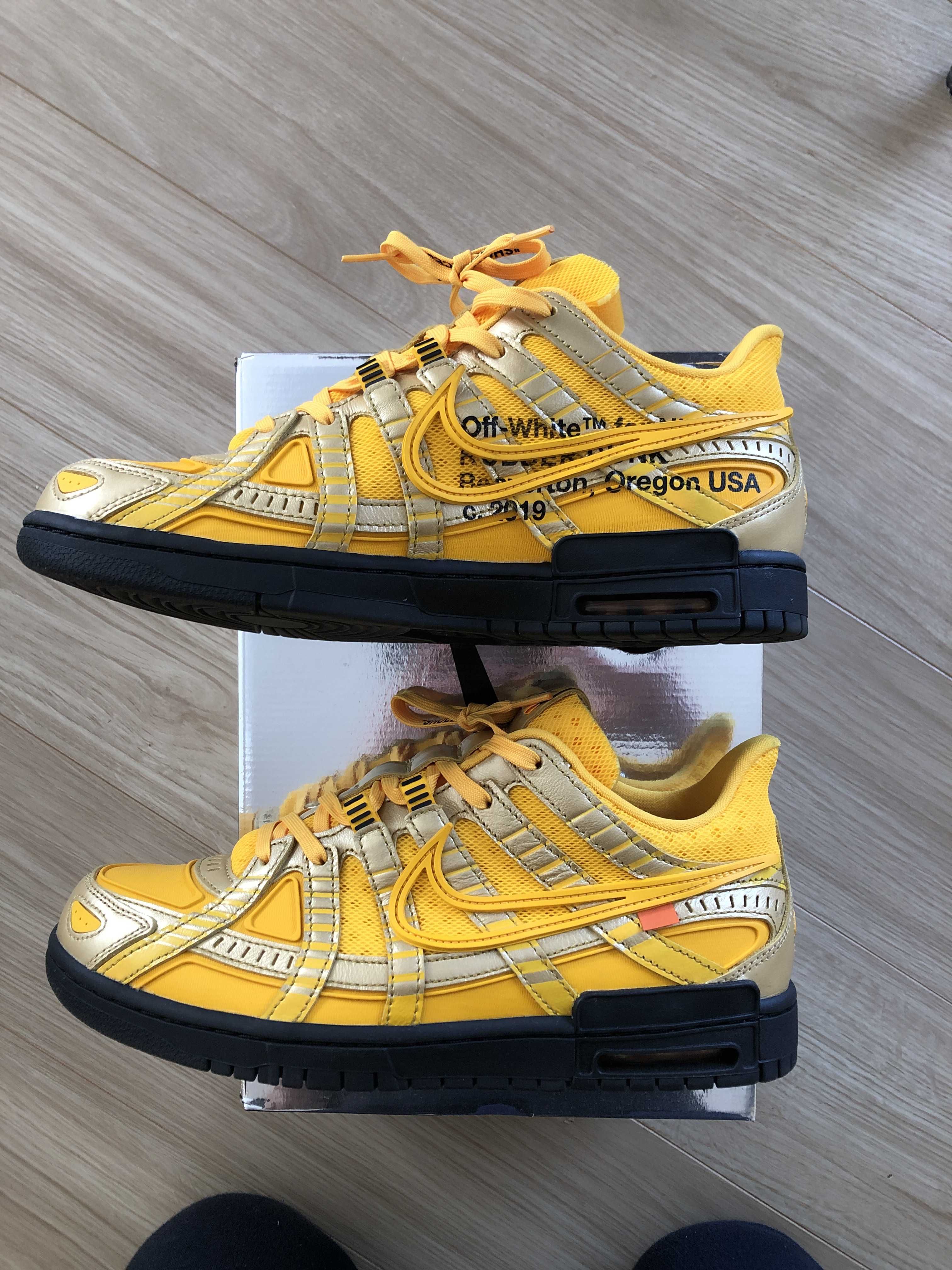 Off-White × Nike Air Rubber Dunk "University Gold"