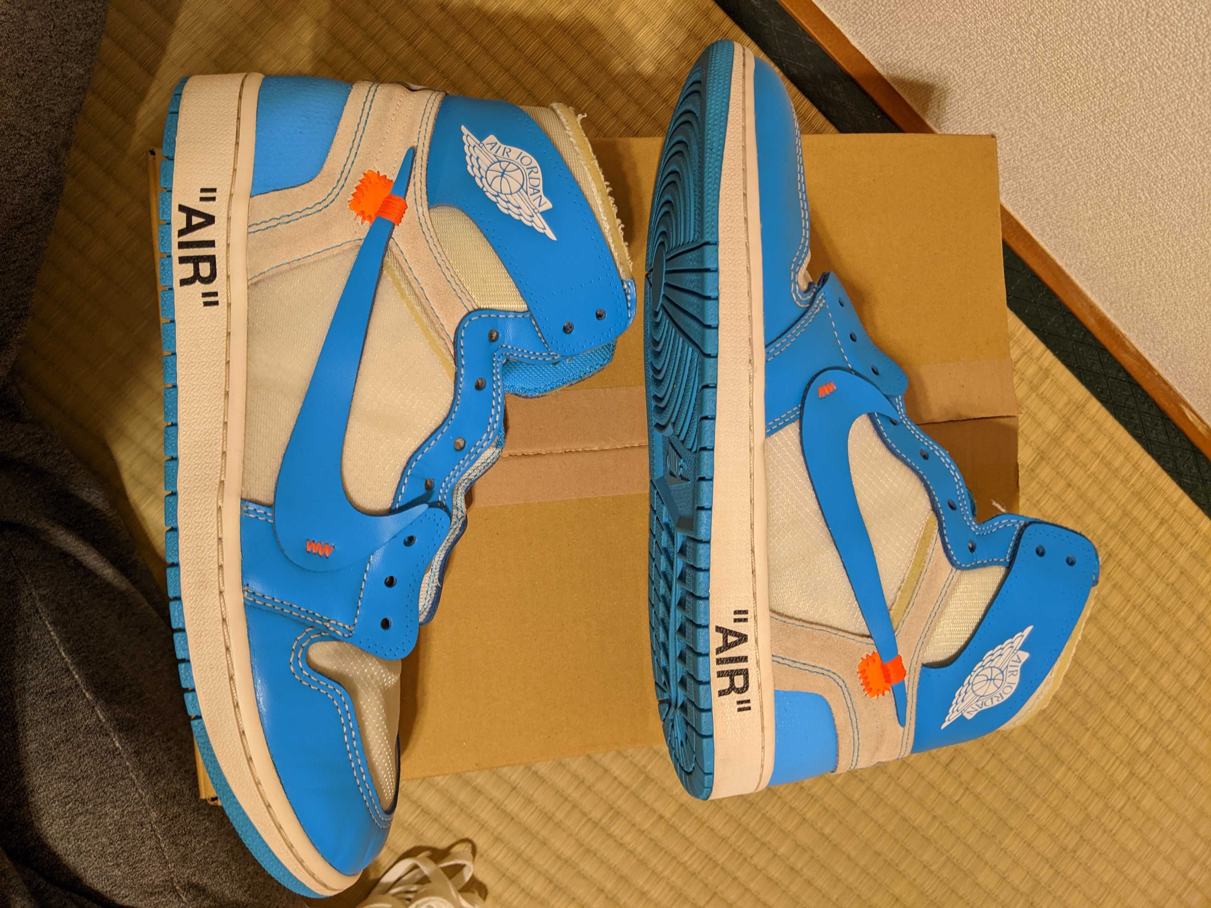 Off-White × Nike Air Jordan 1 High UNC "White/Dark Powder Blue"