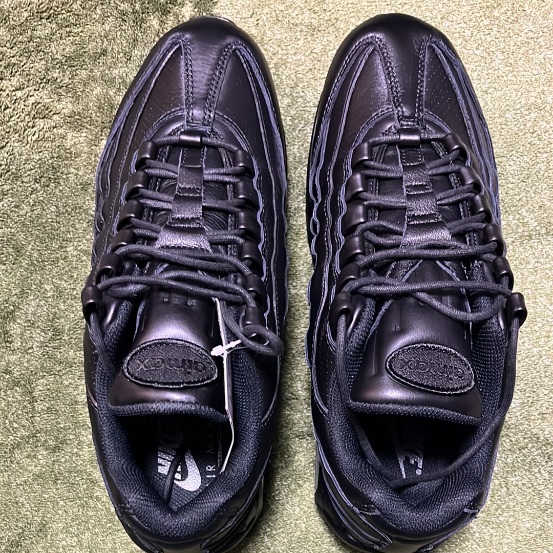 Nike Air Max 95 Big Bubble Leather "Triple Black"