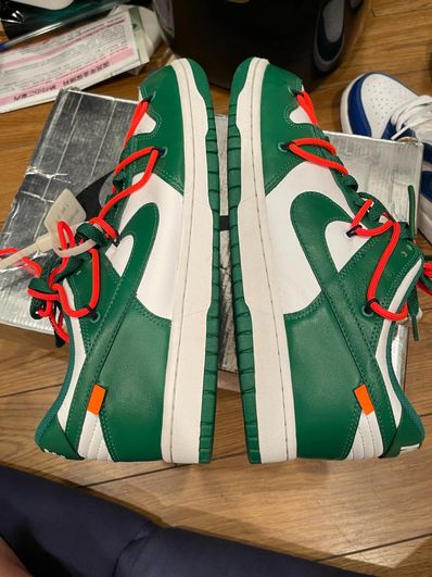 Off-White × Nike Dunk Low "White/Pine Green"