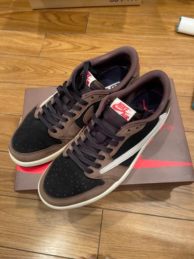 Travis Scott × Nike Air Jordan 1 Low OG SP-T "Black/Dark Mocha"