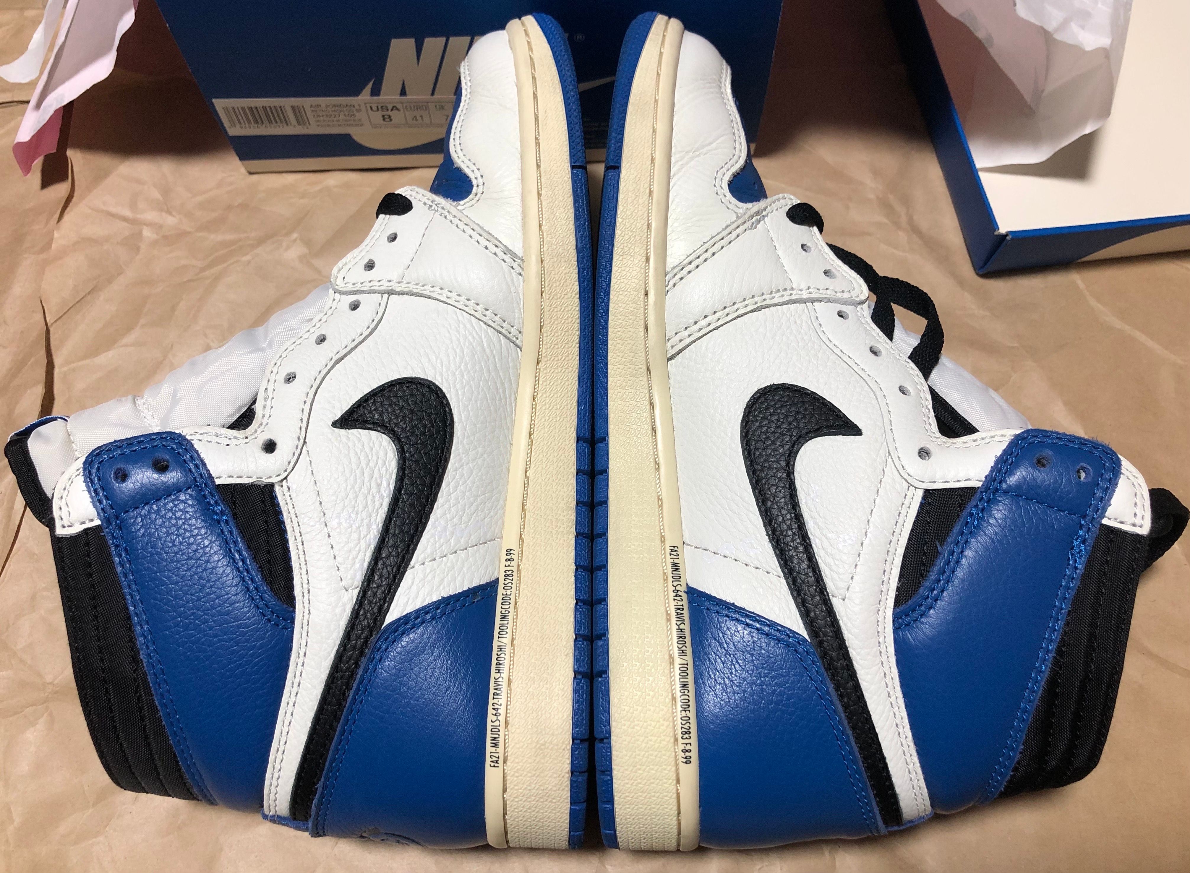 Travis Scott × fragment design × Nike Air Jordan 1 Retro High OG SP "Military Blue"