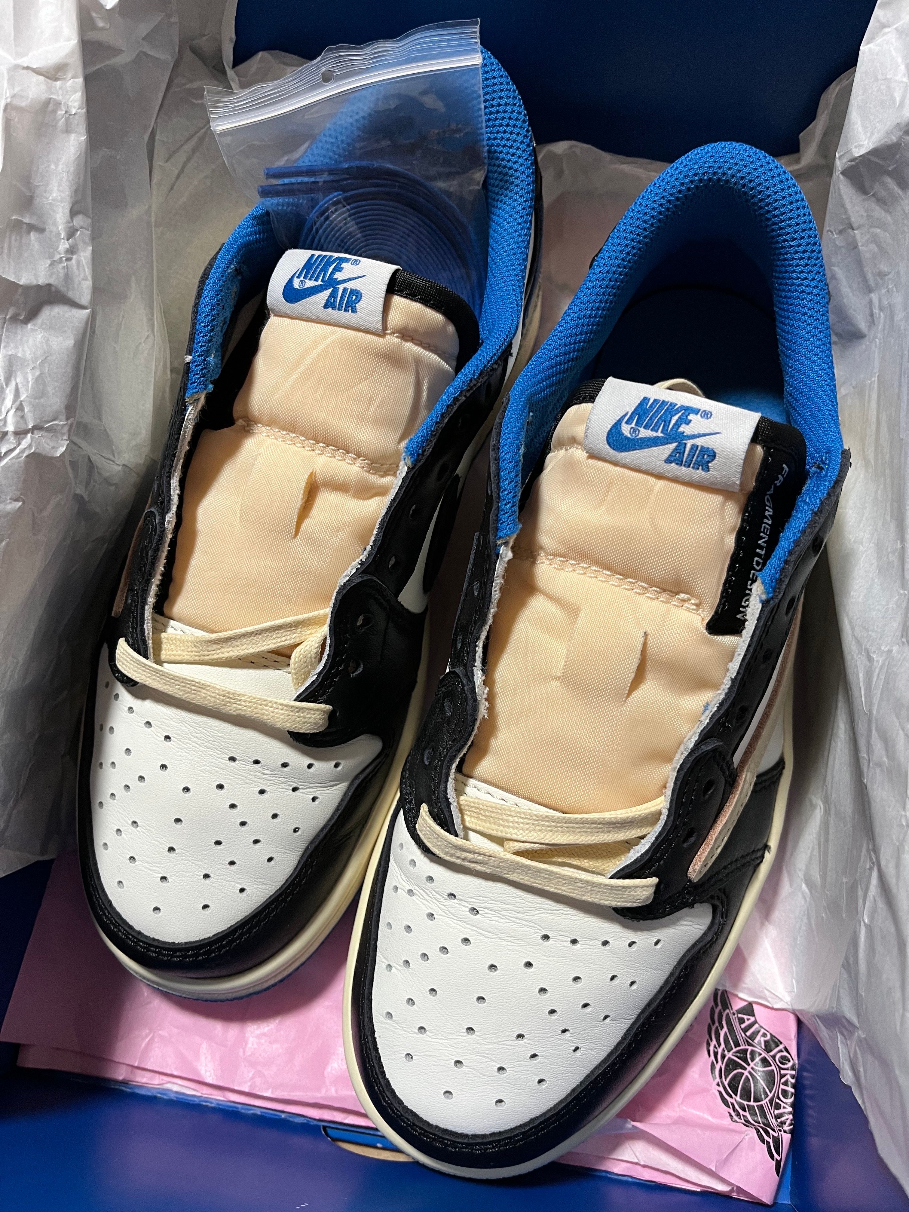 Travis Scott × fragment design × Nike Air Jordan 1 Low OG SP "Military Blue"