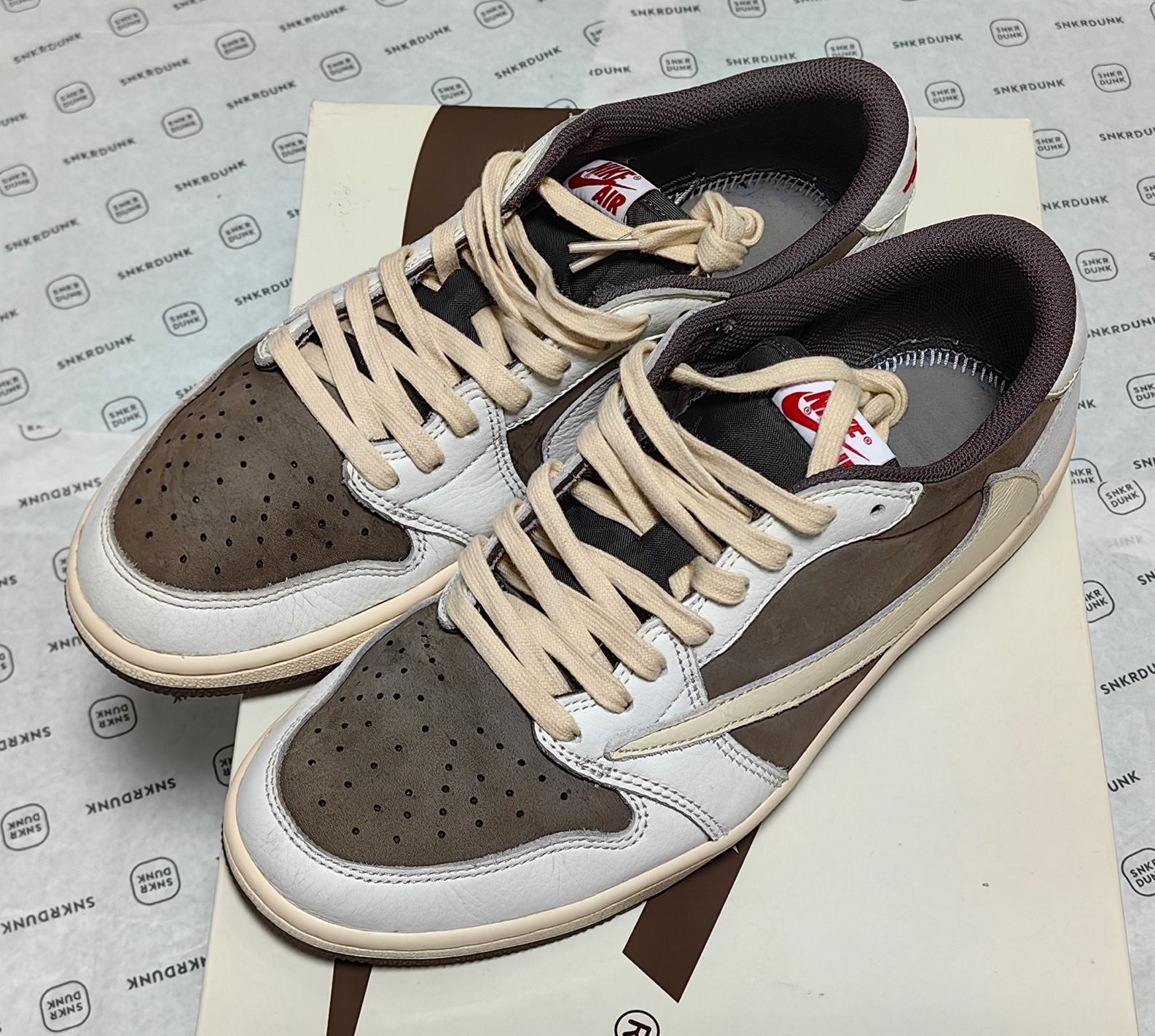 Travis Scott × Nike Air Jordan 1 Low OG SP "Reverse Mocha/Sail and Ridgerock"
