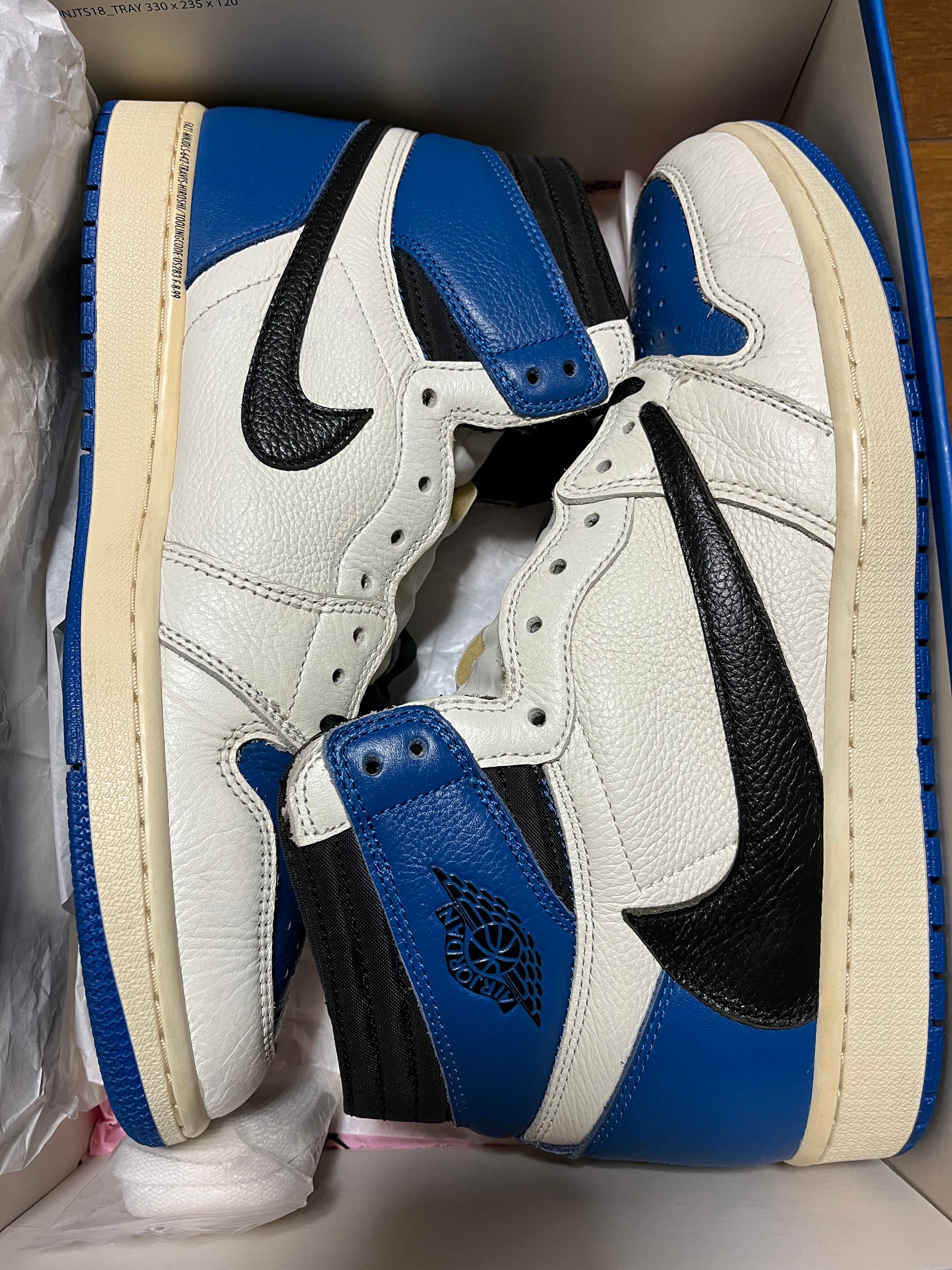 Travis Scott × fragment design × Nike Air Jordan 1 Retro High OG SP "Military Blue"