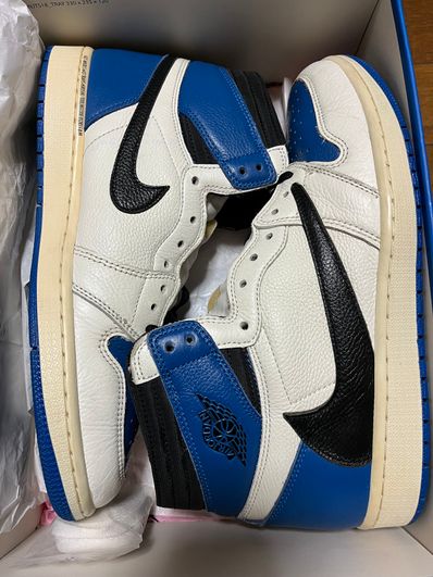 Travis Scott × fragment design × Nike Air Jordan 1 Retro High OG SP "Military Blue"